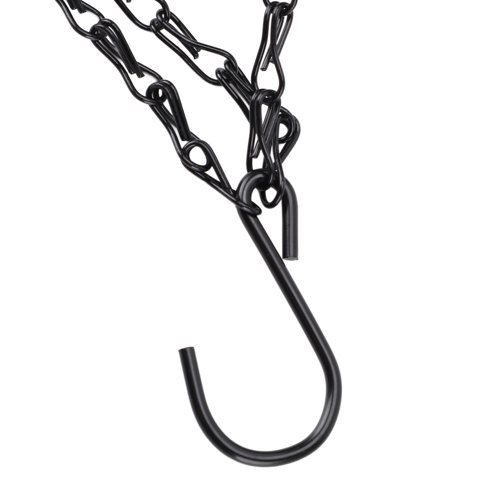 Hanging Bird Feeder with Hook Metal Chain Plastic Bird Bath Feeding Bowl Round view 2