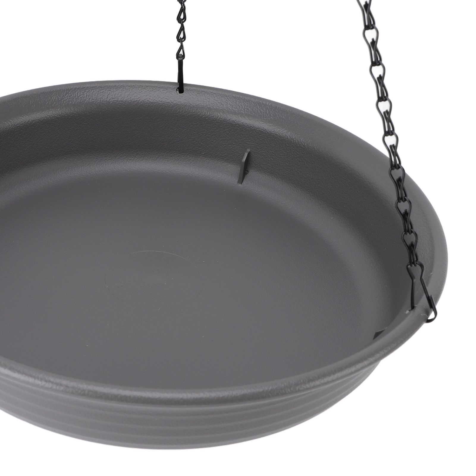 Hanging Bird Feeder with Hook Metal Chain Plastic Bird Bath Feeding Bowl Round view 5