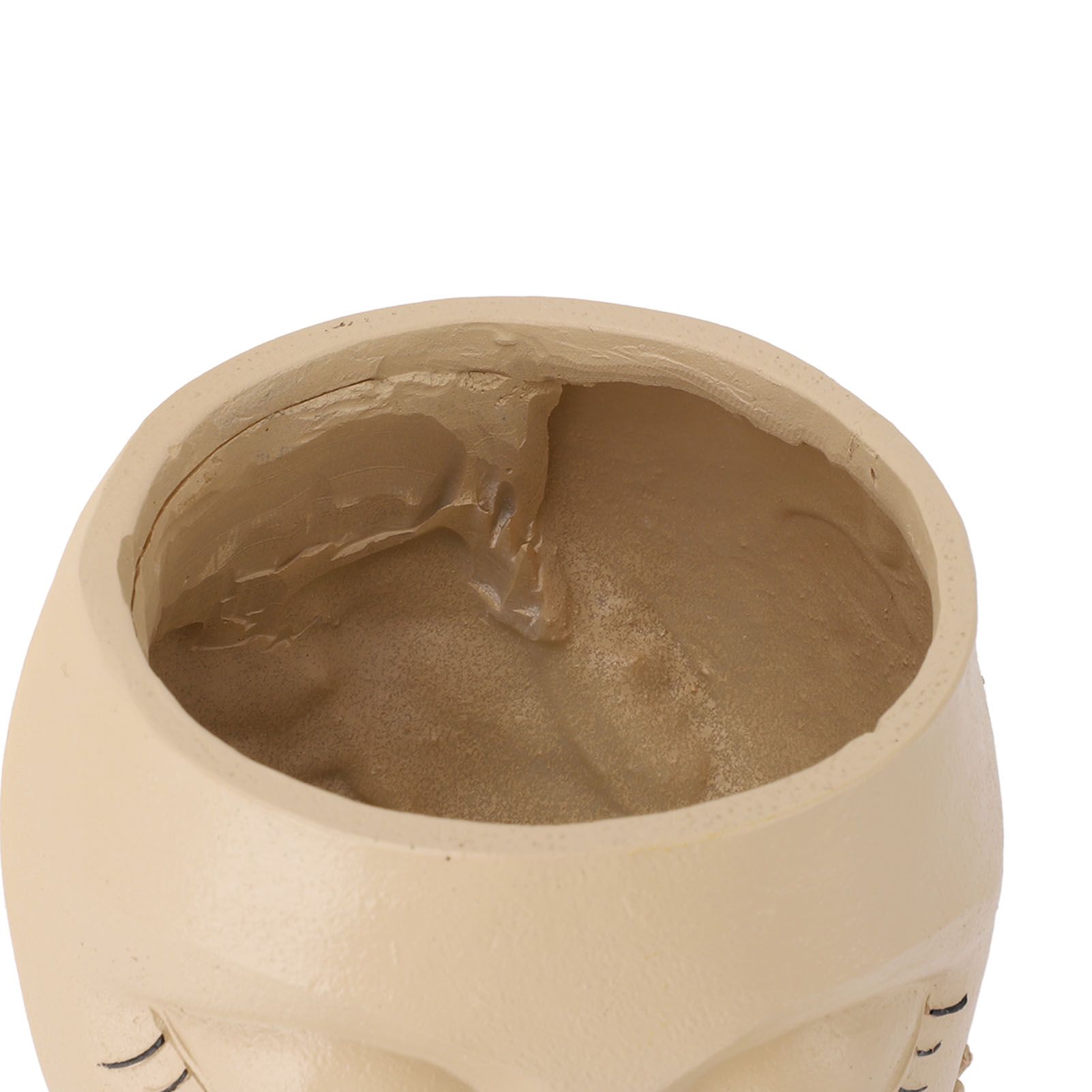 Face Planter Resin Fade Proof Unique Face Succulent Pot with Drainage Hole for view 2