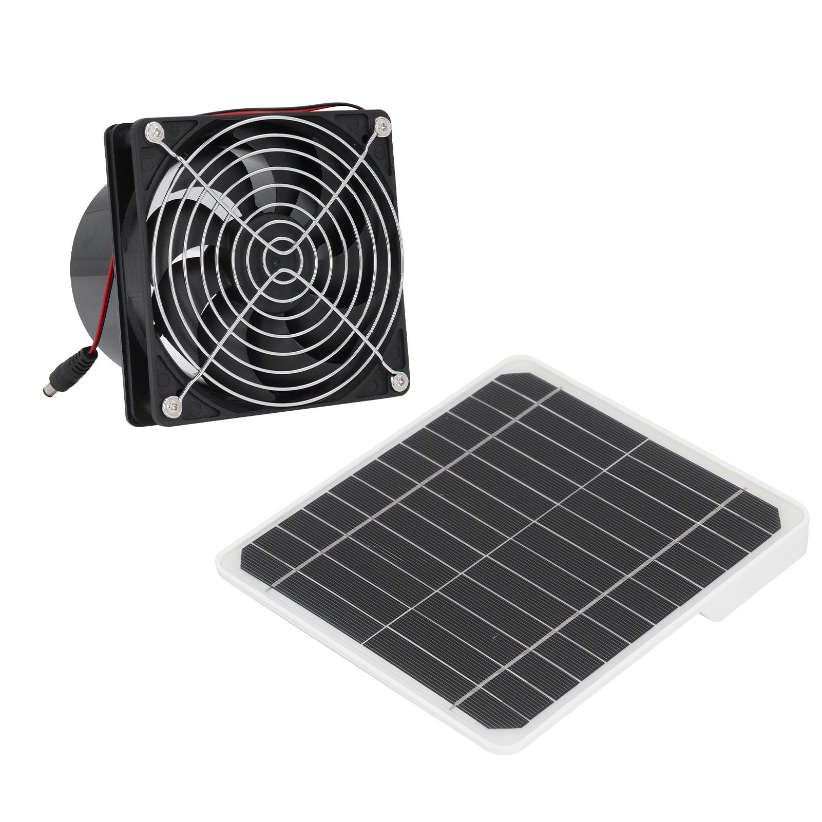 Solar Powered Exhaust Fan Monocrystalline 50W 12V 6.5 Inch Solar Panel Fan Kit — image 1