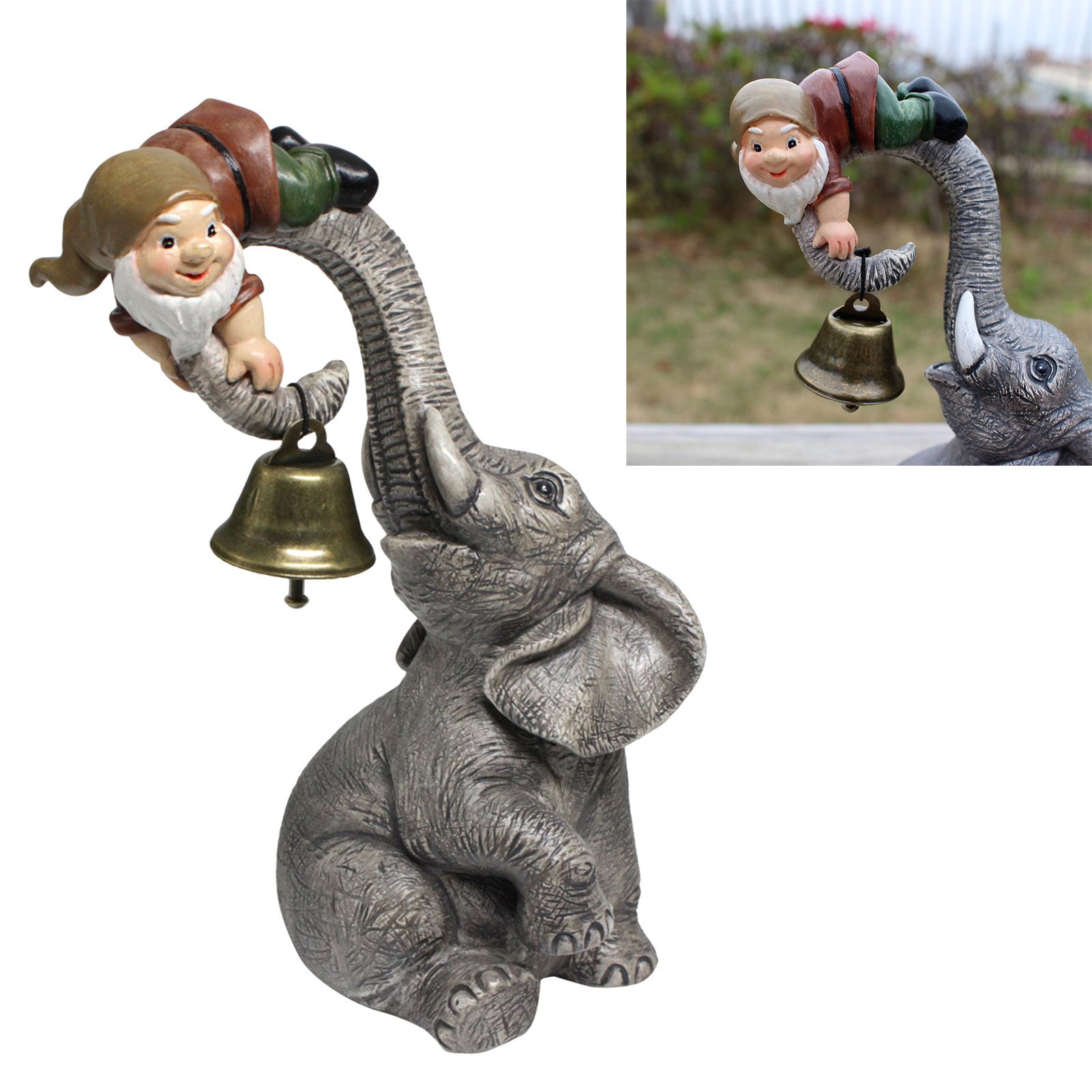 Outdoor Elephant Figurine Resin Delicate Look Exquisite Details Statue view 4