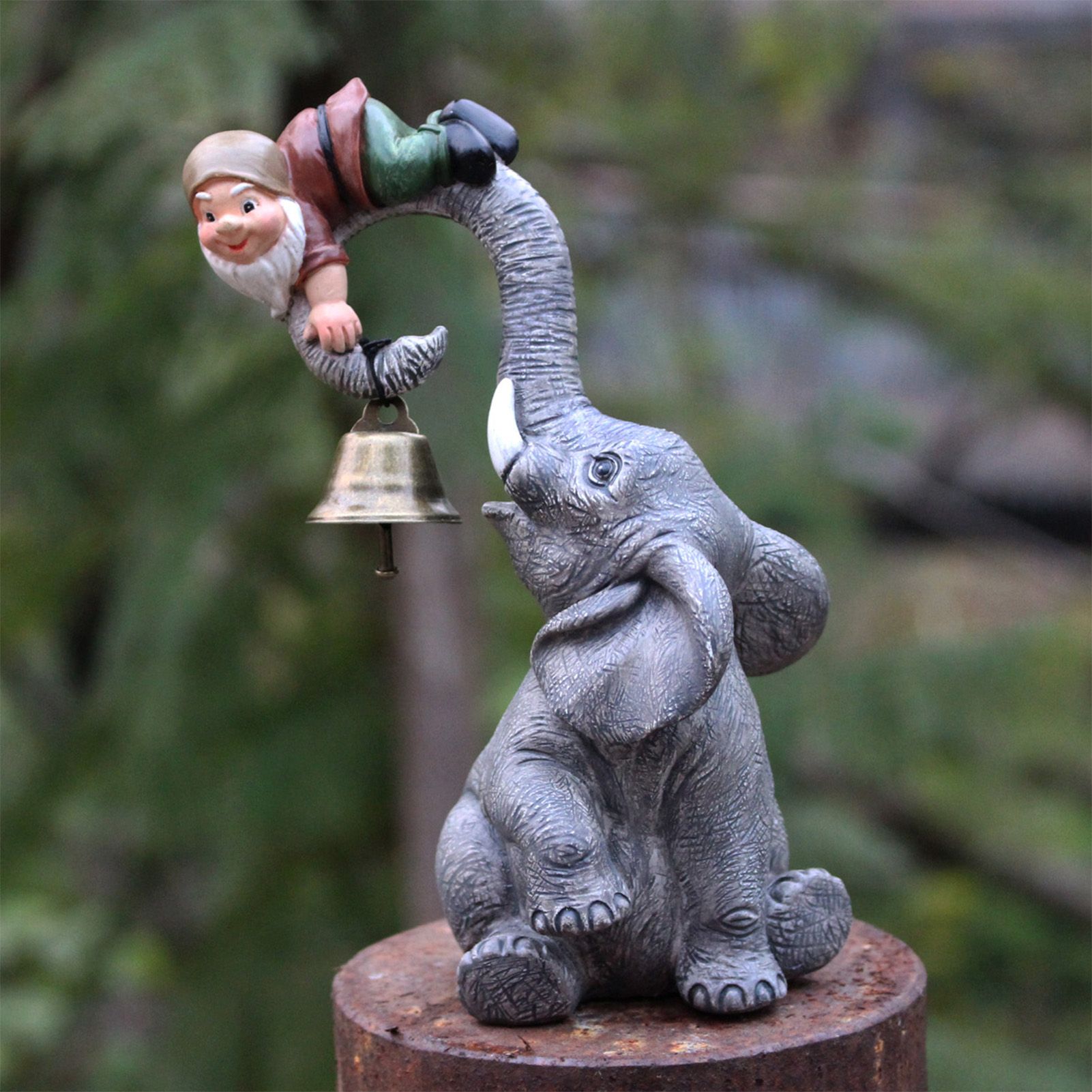 Outdoor Elephant Figurine Resin Delicate Look Exquisite Details Statue view 5