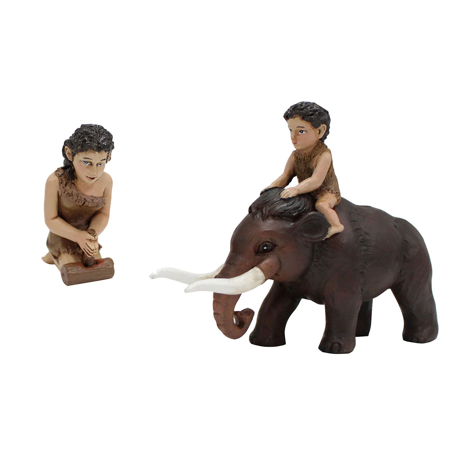 Woolly Mammoth Wildman Statue Resin Miniature Human Figurine for Outdoor view 3