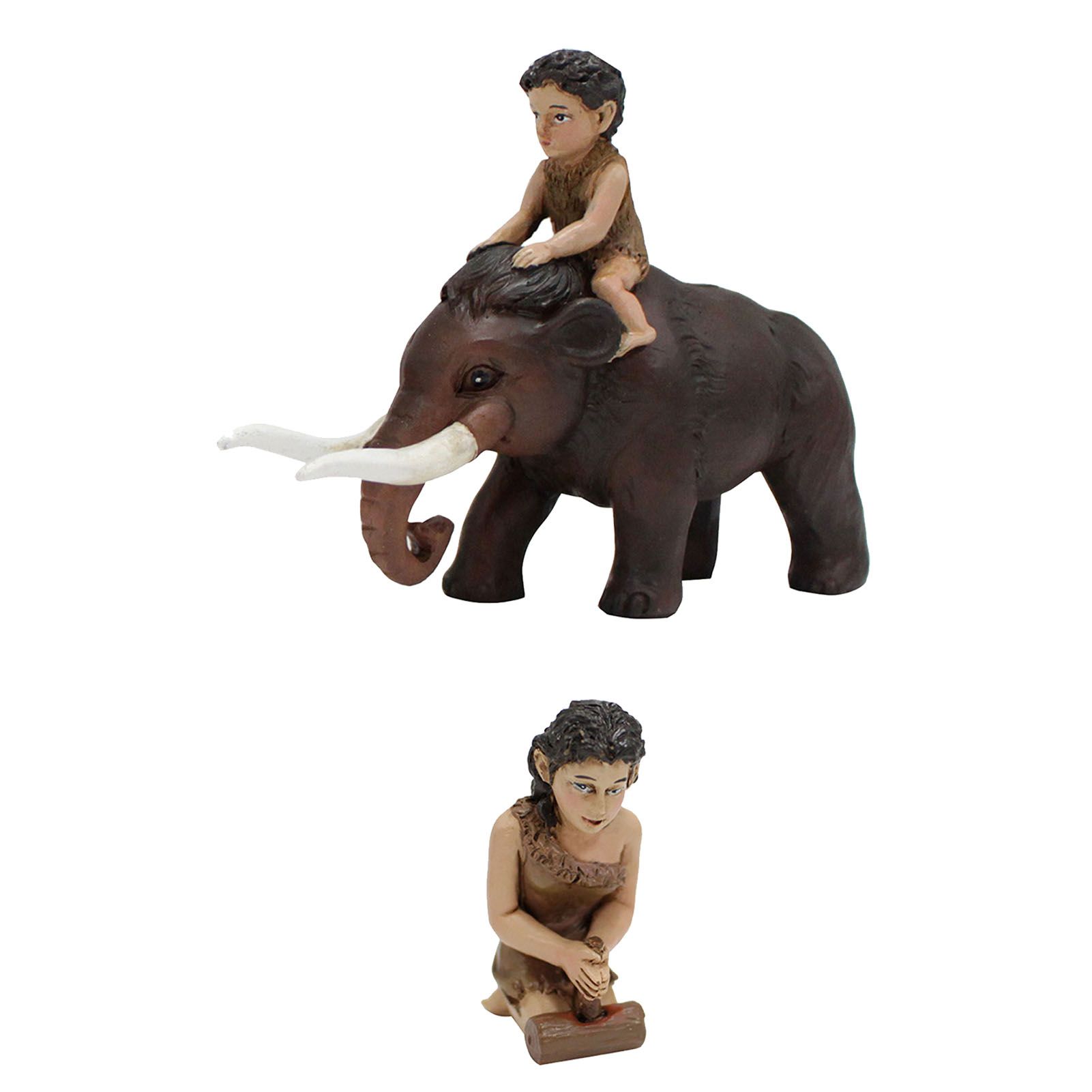 Woolly Mammoth Wildman Statue Resin Miniature Human Figurine for Outdoor view 4