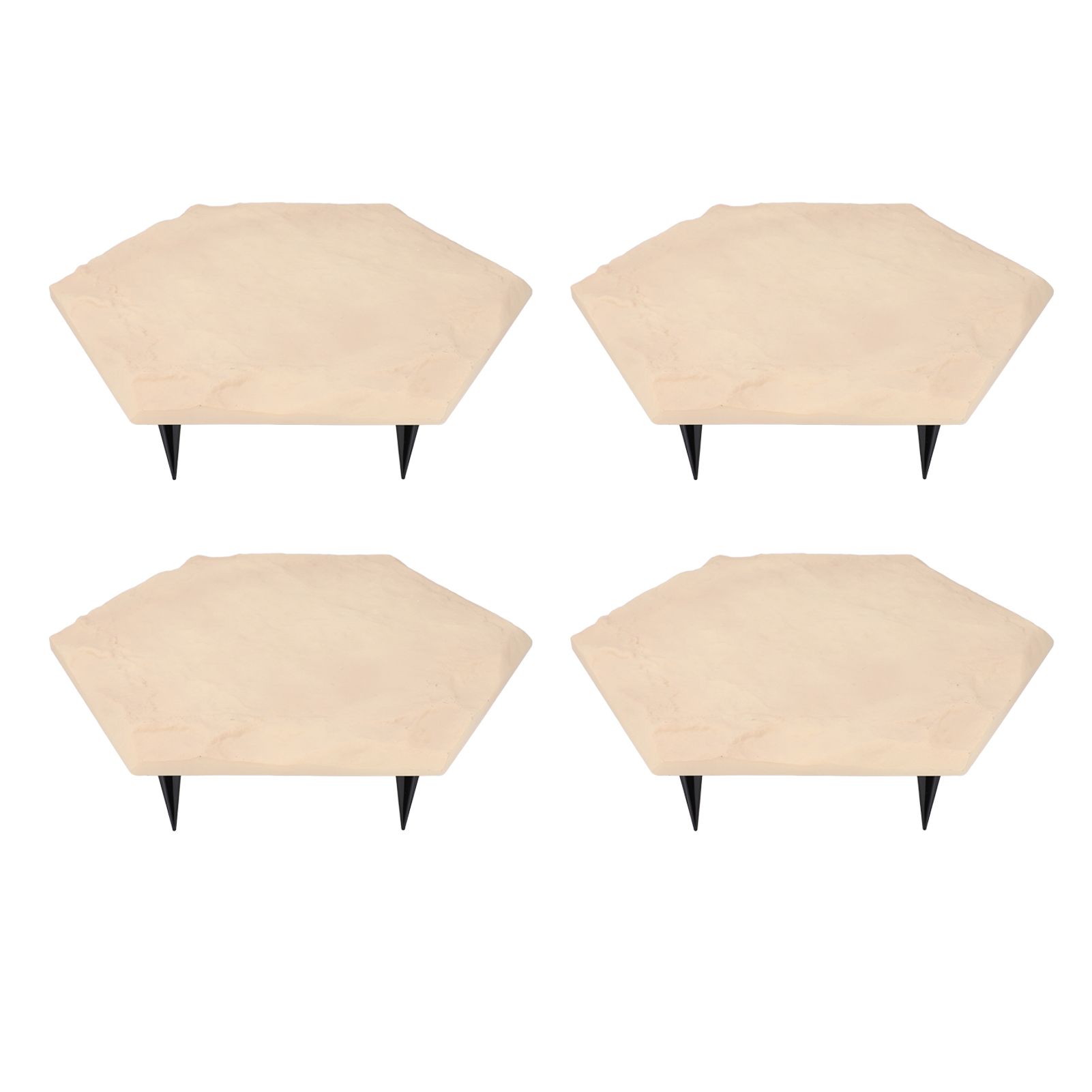 4pcs Stepping Stones Outdoor with 24pcs Ground Stakes Weather Resistant view 3