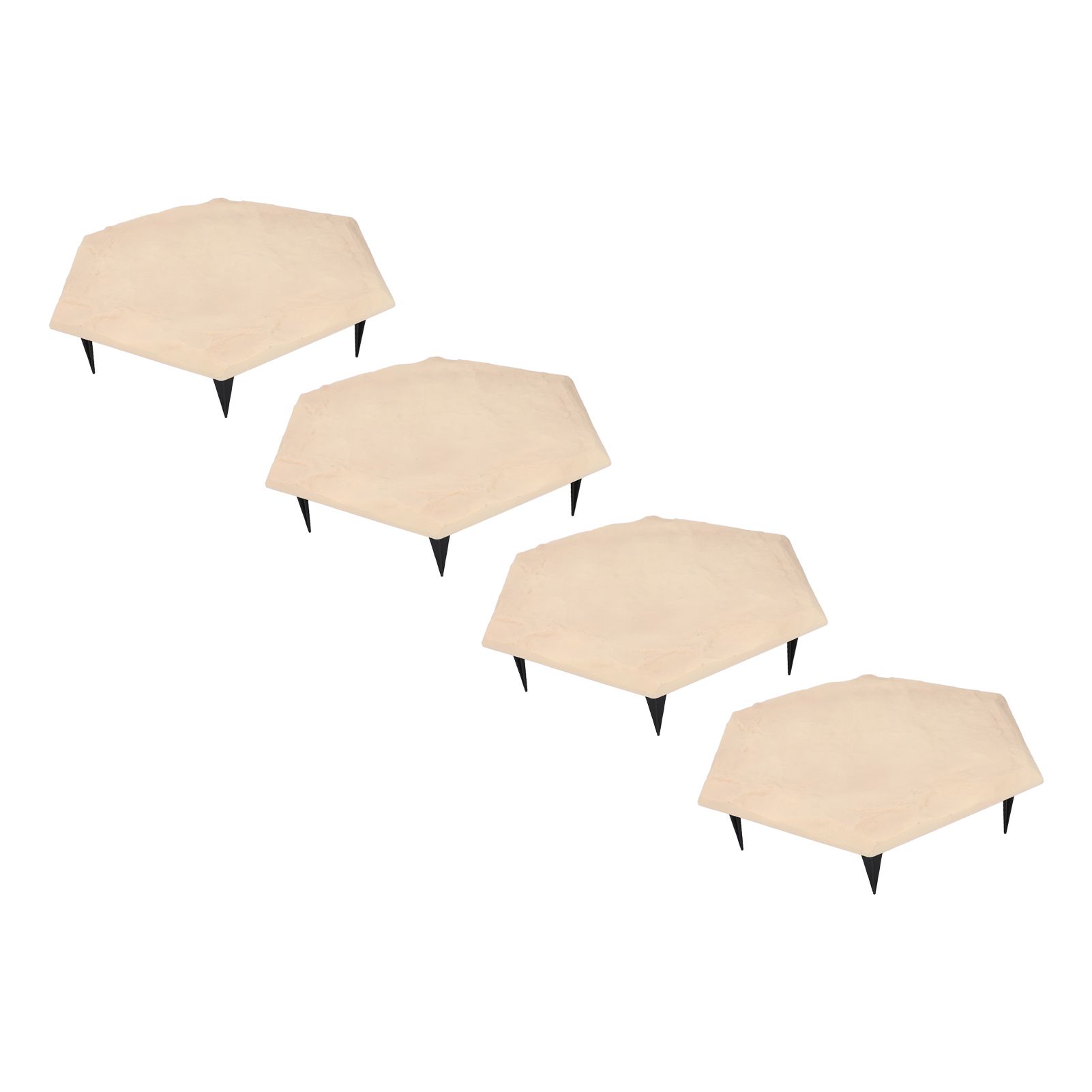 4pcs Stepping Stones Outdoor with 24pcs Ground Stakes Weather Resistant view 6
