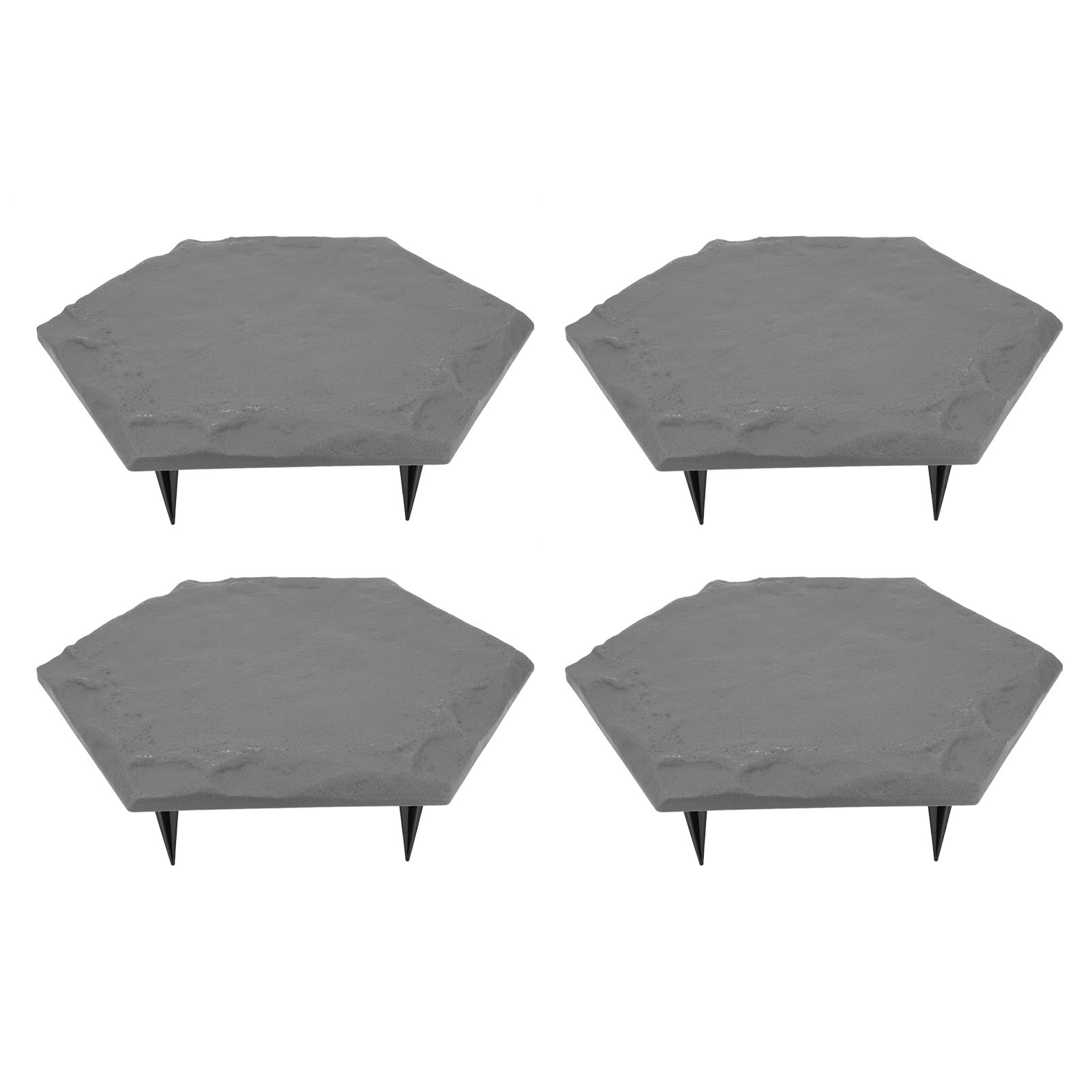 4pcs Stepping Stones Outdoor with 24pcs Ground Stakes Weather Resistant view 3