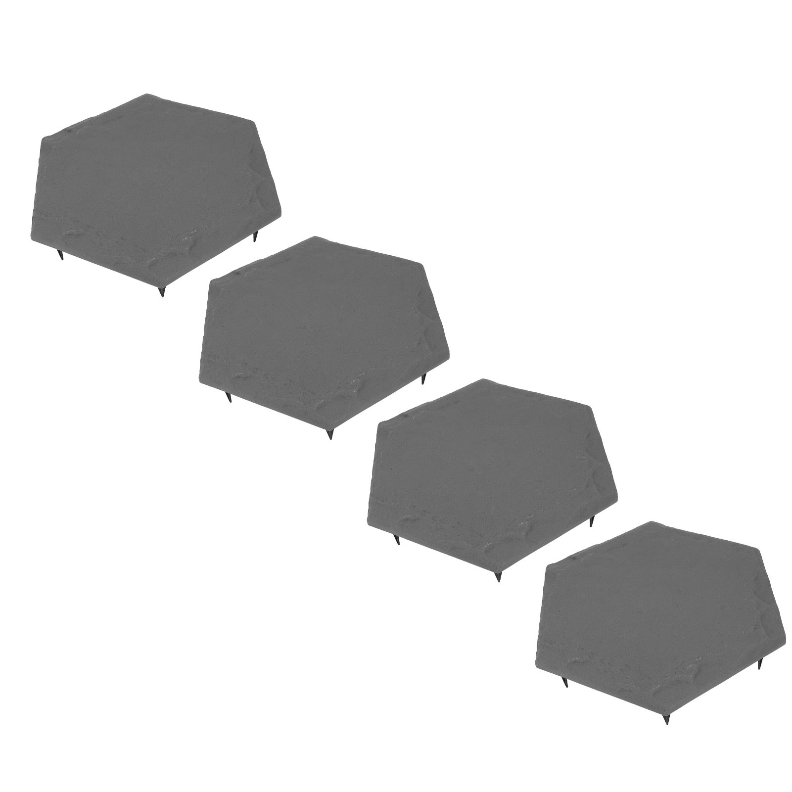 4pcs Stepping Stones Outdoor with 24pcs Ground Stakes Weather Resistant view 8