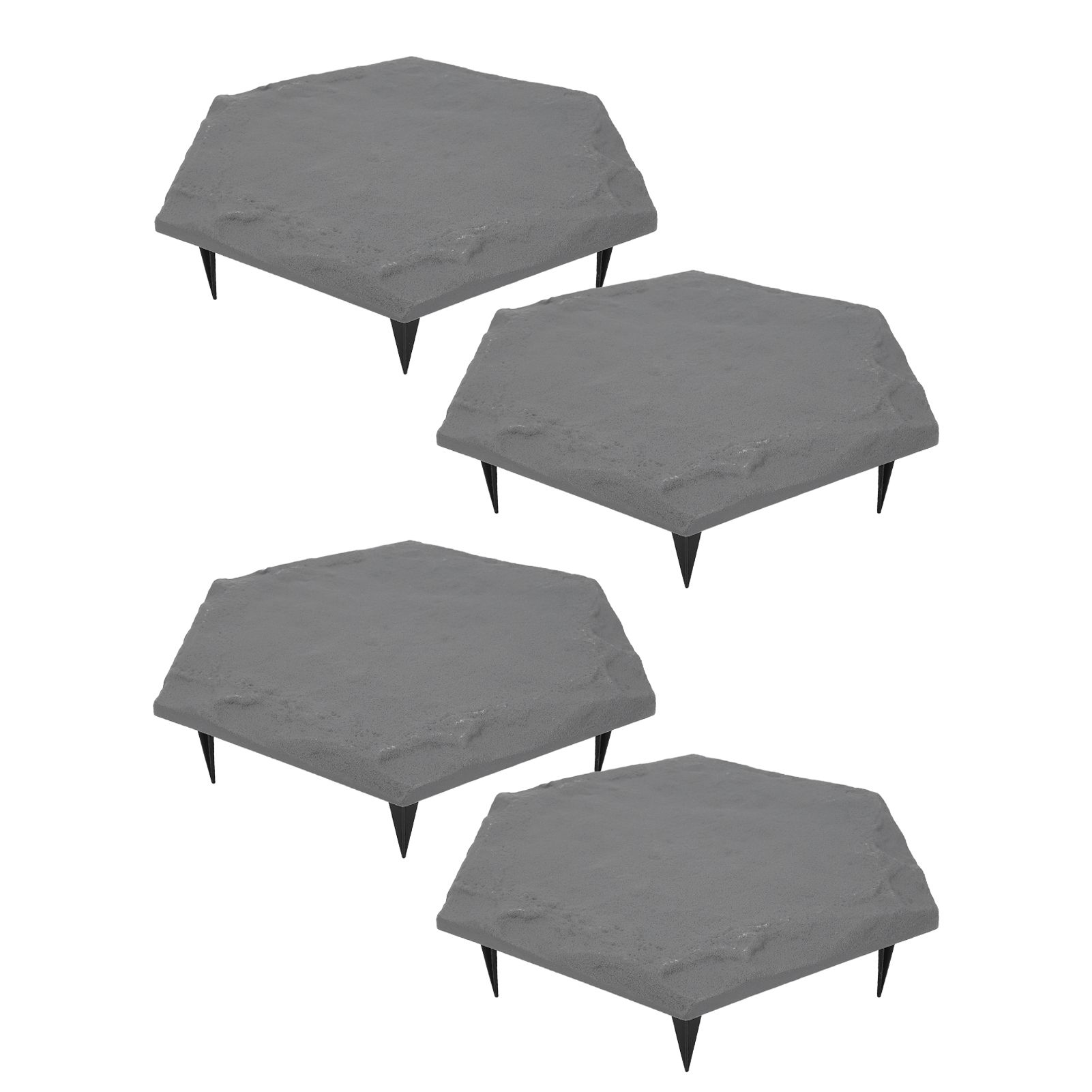 4pcs Stepping Stones Outdoor with 24pcs Ground Stakes Weather Resistant view 11