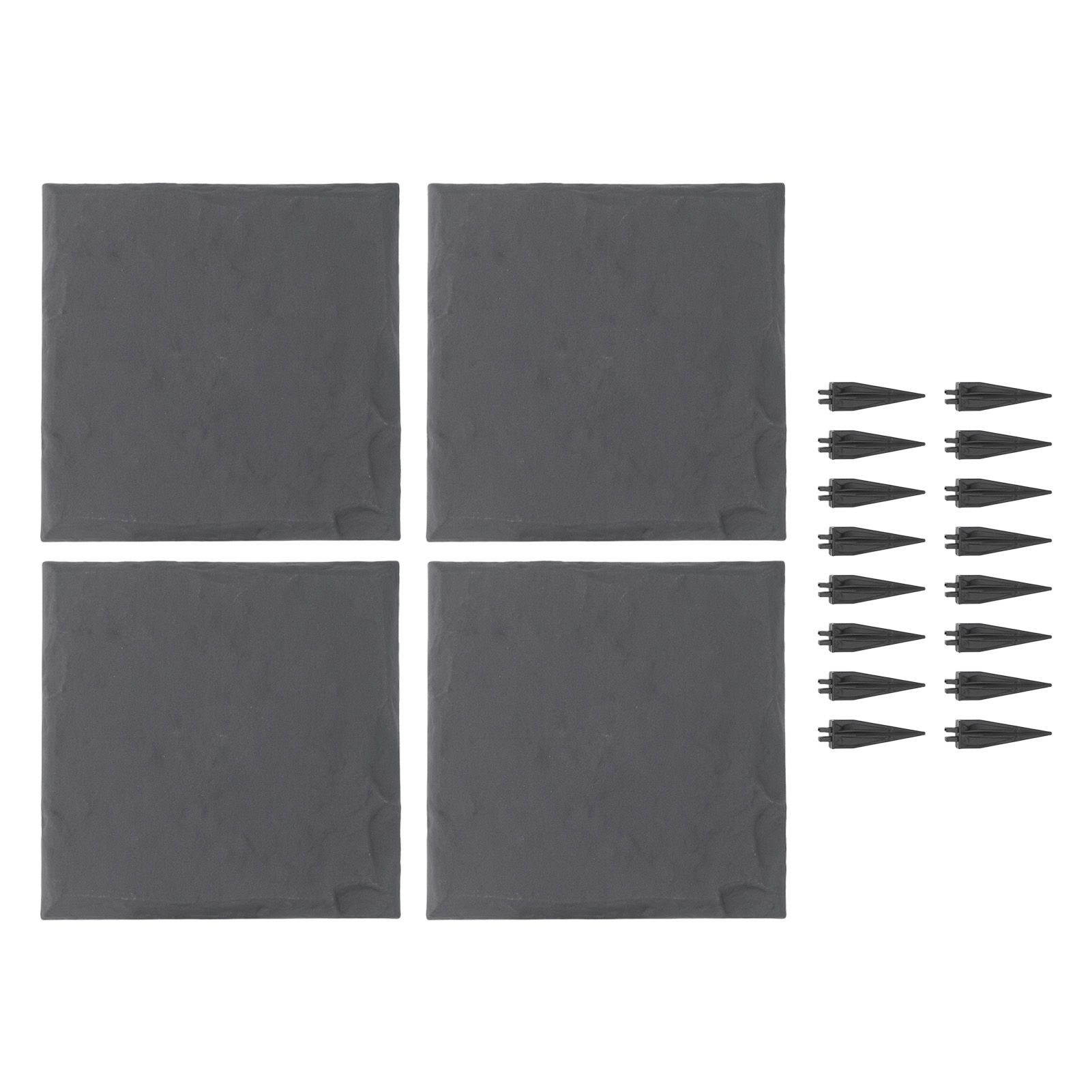 Stepping Stone with Ground Stakes Polypropylene Resin Weatherproof Garden view 3