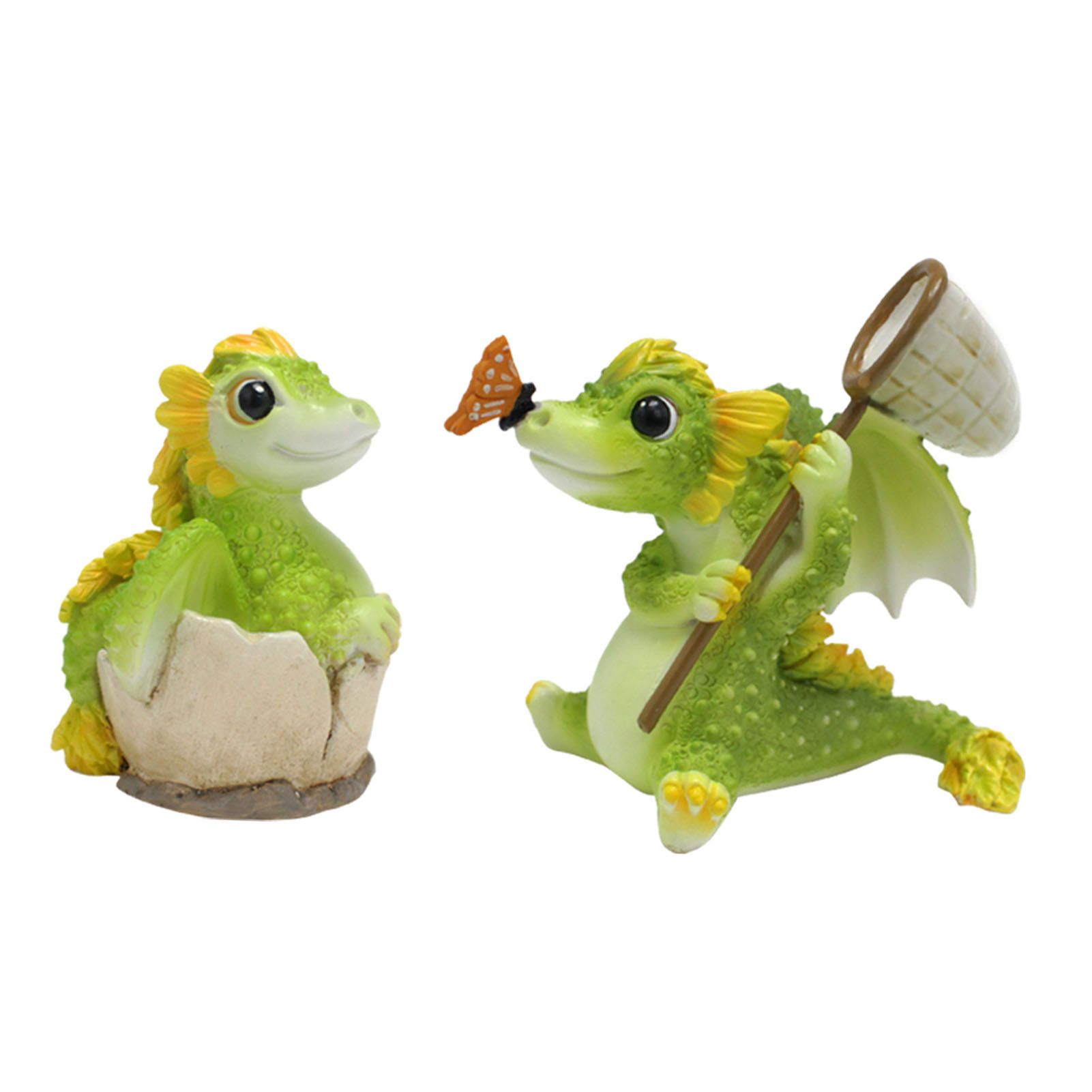 Baby Dragon Statue Set Adorable Creative Collectible Long Lasting for Yard view 3