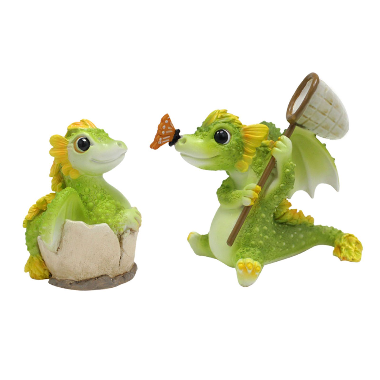 Baby Dragon Statue Set Adorable Creative Collectible Long Lasting for Yard view 4
