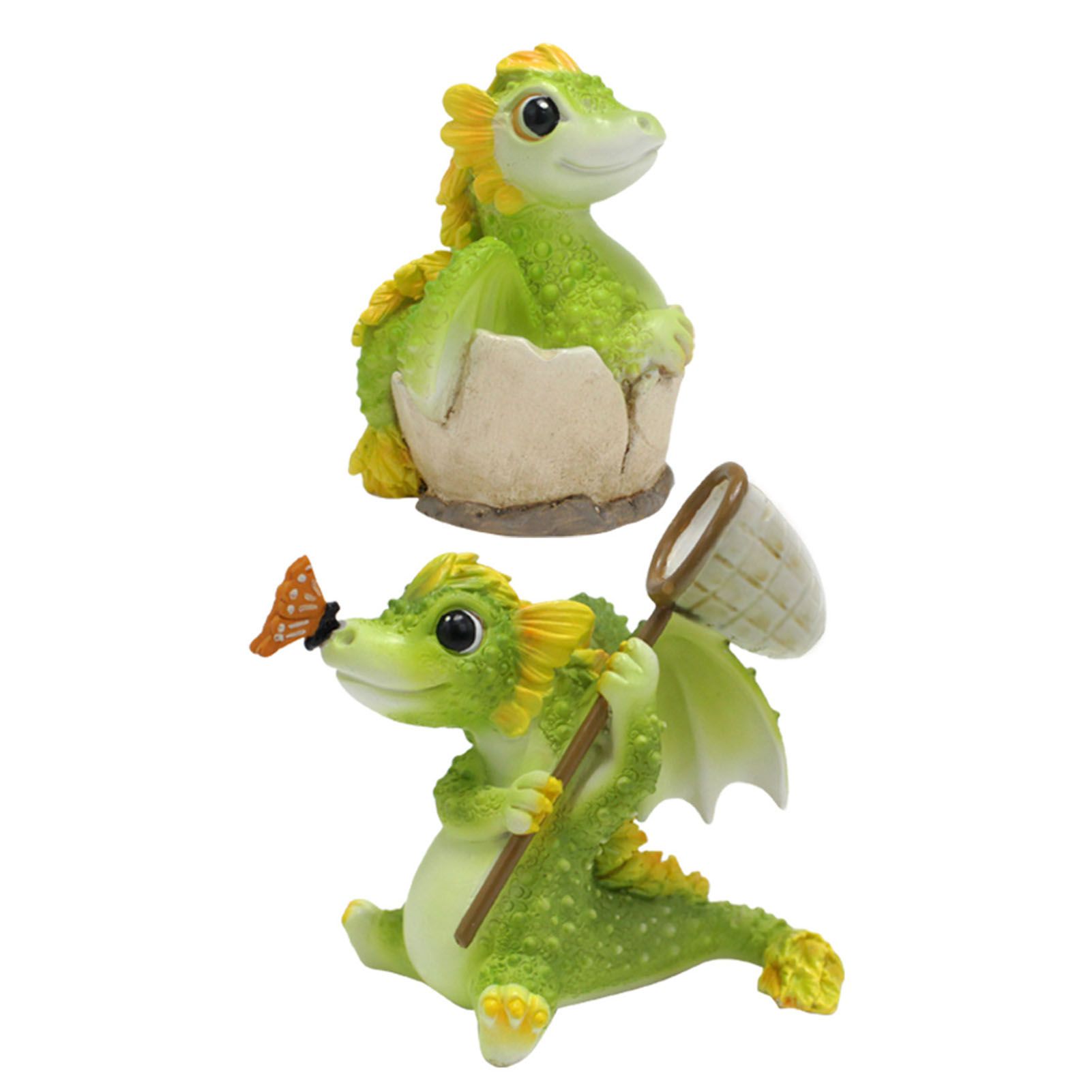 Baby Dragon Statue Set Adorable Creative Collectible Long Lasting for Yard view 6