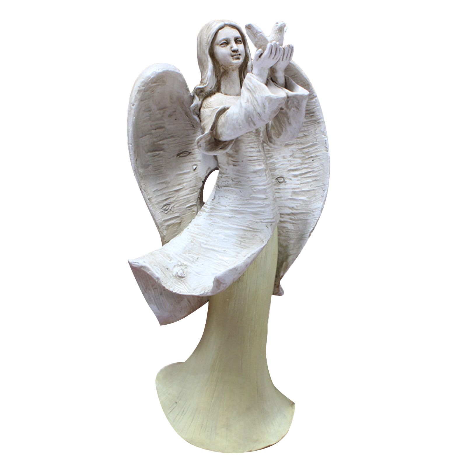 Angel Statue Vintage Resin Angel and Dove Sculpture Figurine for Home Wedding view 3