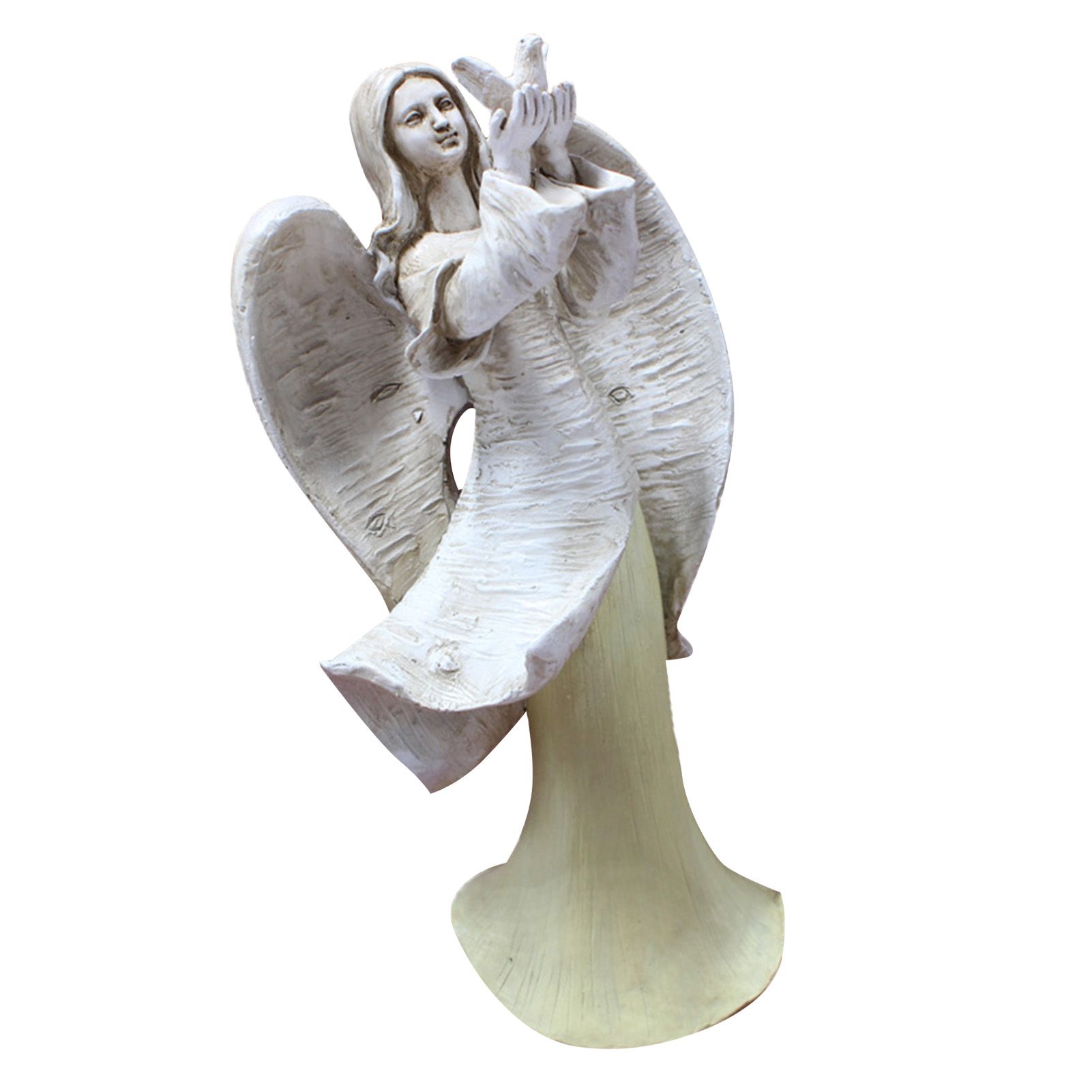 Angel Statue Vintage Resin Angel and Dove Sculpture Figurine for Home Wedding view 4