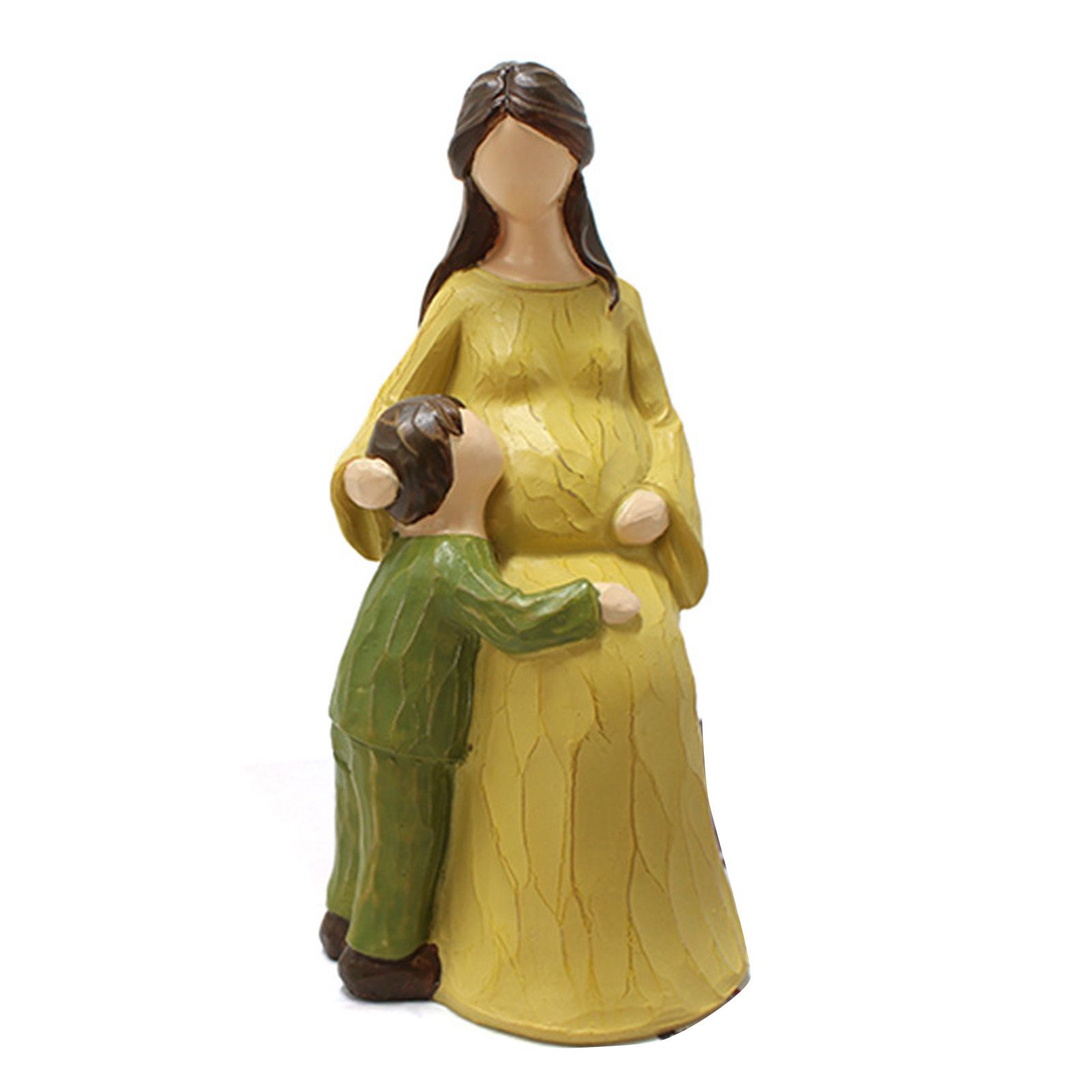 Mother Son Figurines Innovative Nordic Style Hand Painted Resin Mother Son view 2