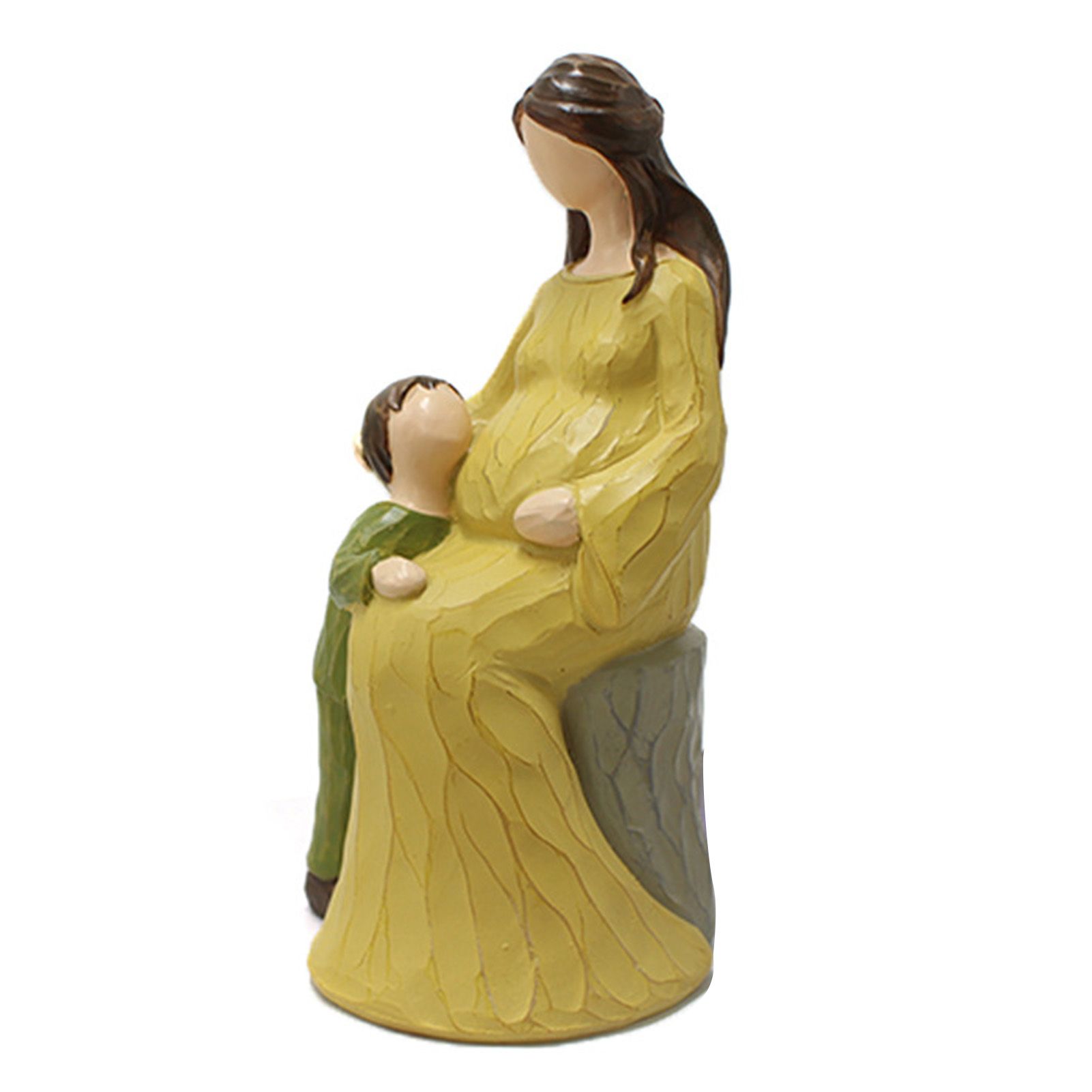 Mother Son Figurines Innovative Nordic Style Hand Painted Resin Mother Son view 3