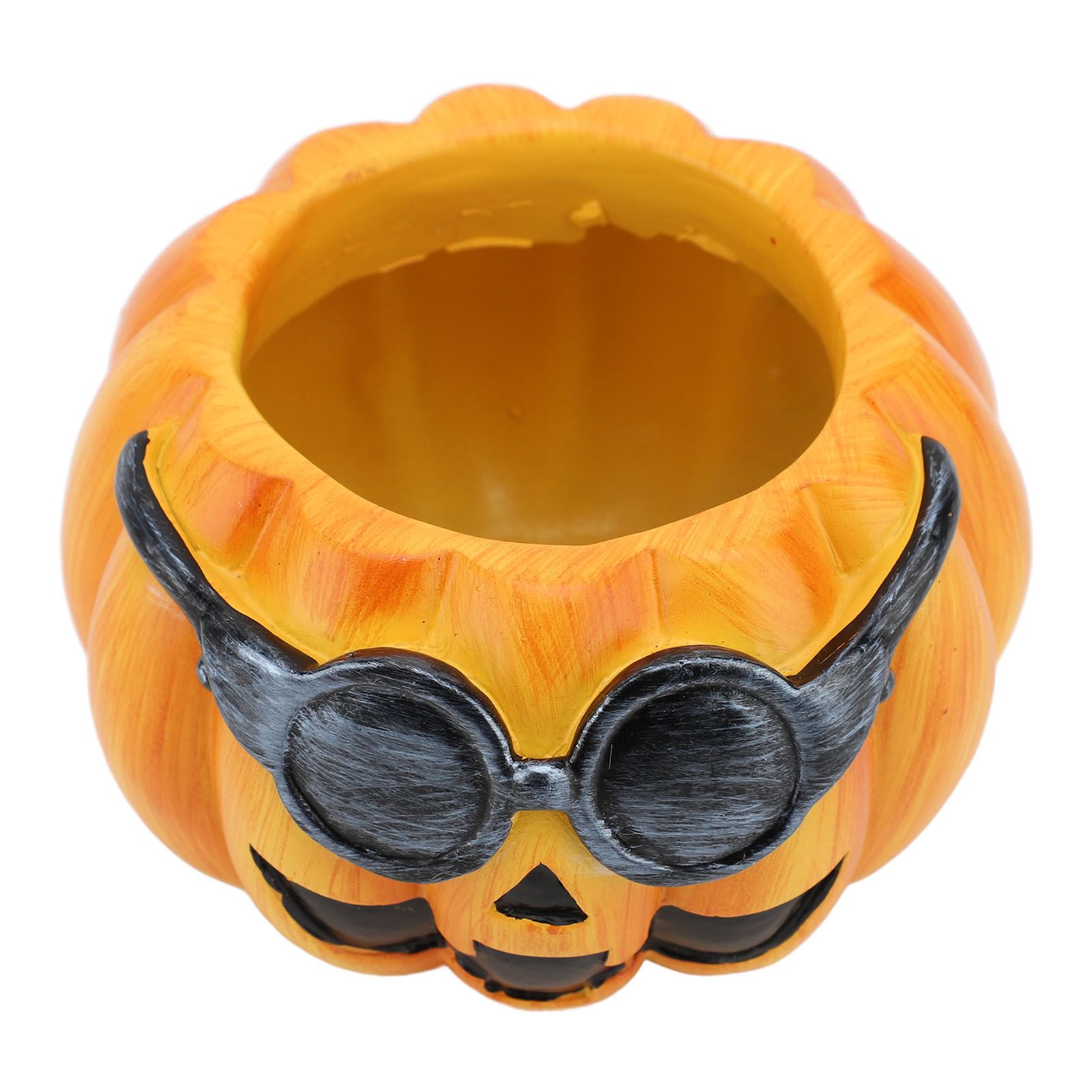 Resin Pumpkin Planter Pot Succulent Planter Cute Pumpkin Face Planter Orange view 8