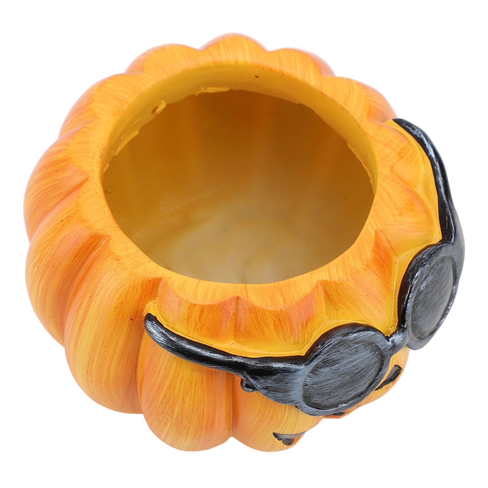 Resin Pumpkin Planter Pot Succulent Planter Cute Pumpkin Face Planter Orange view 12