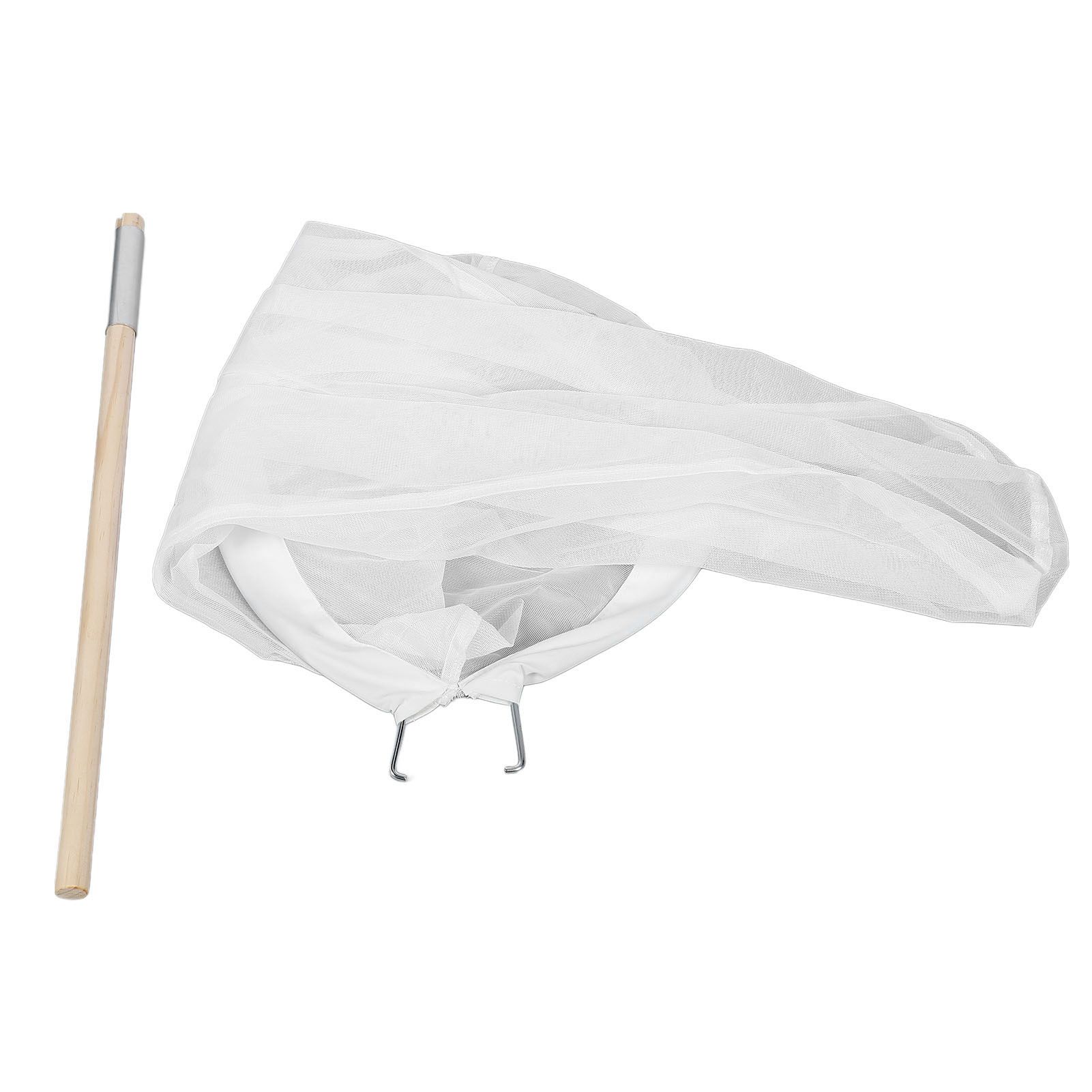 Kids Fly Catching Net with Wood Pole Handle Polyester Iron Scalewing Fly Net view 3