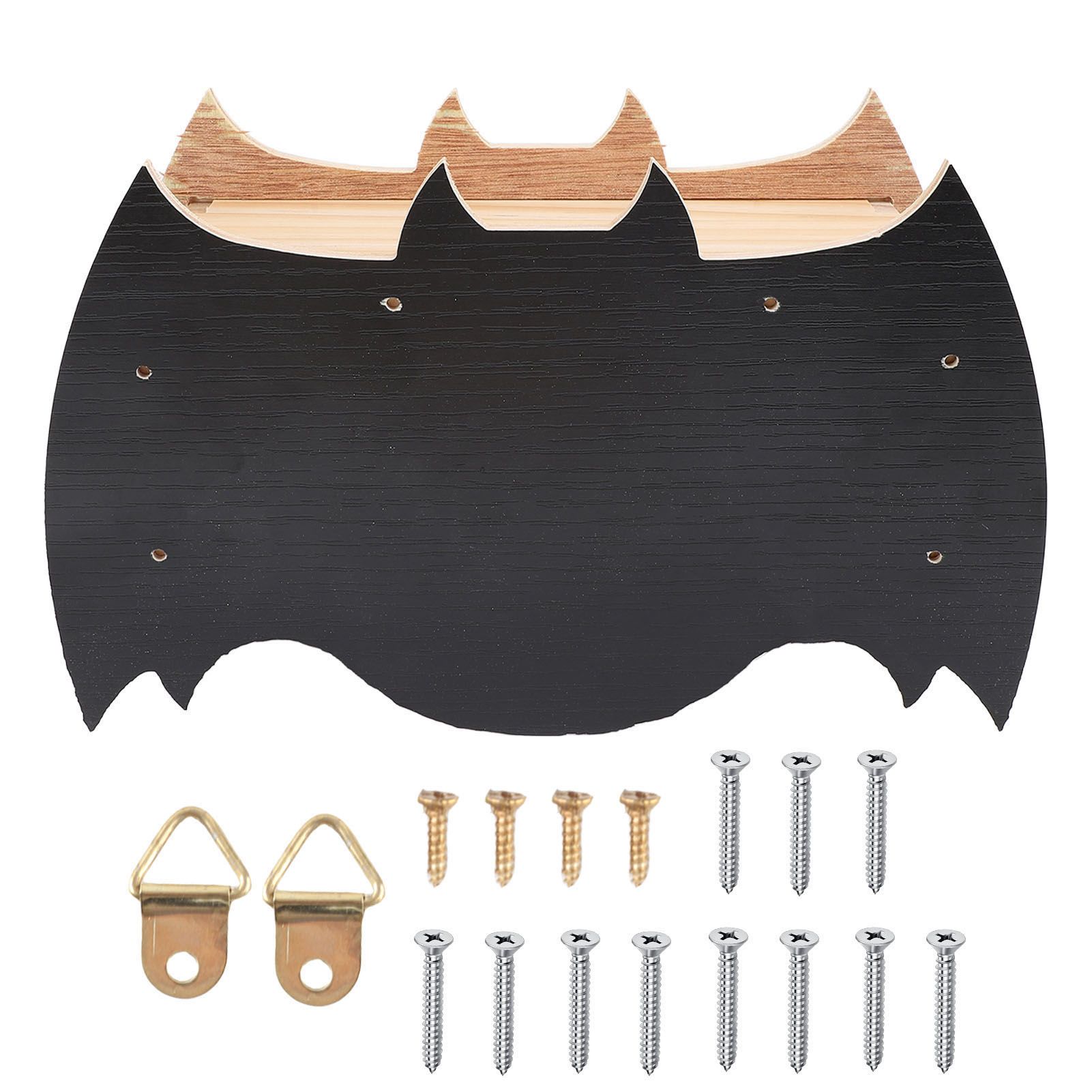 Bat House Handcrafted Wooden Weather Proof Easy to Install Bat Shaped Bat Box view 3