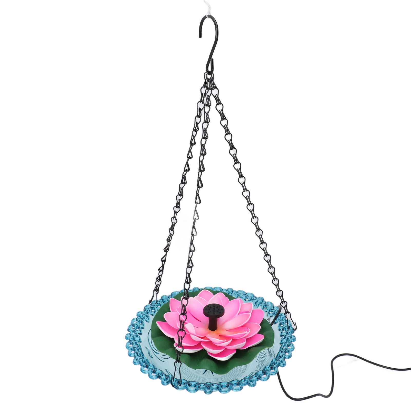 Hanging Bird Bath with Solar Fountain Pump Multi Functional Basin Solar view 4