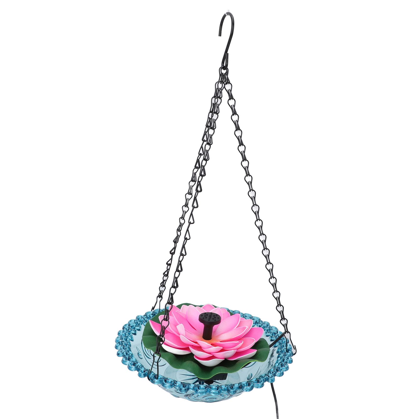 Hanging Bird Bath with Solar Fountain Pump Multi Functional Basin Solar view 8