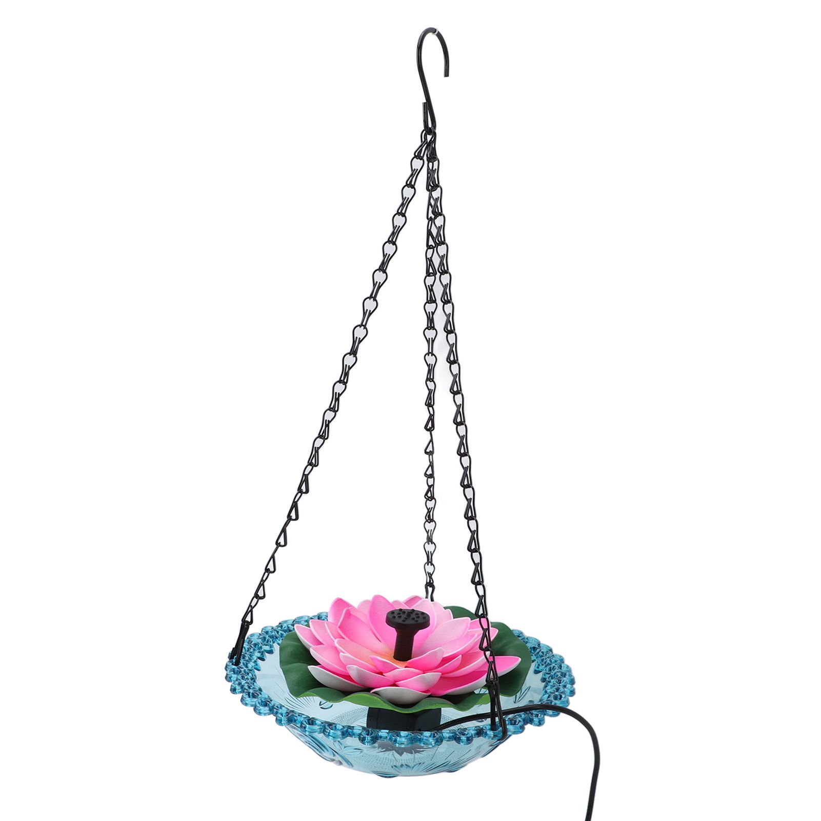 Hanging Bird Bath with Solar Fountain Pump Multi Functional Basin Solar view 11
