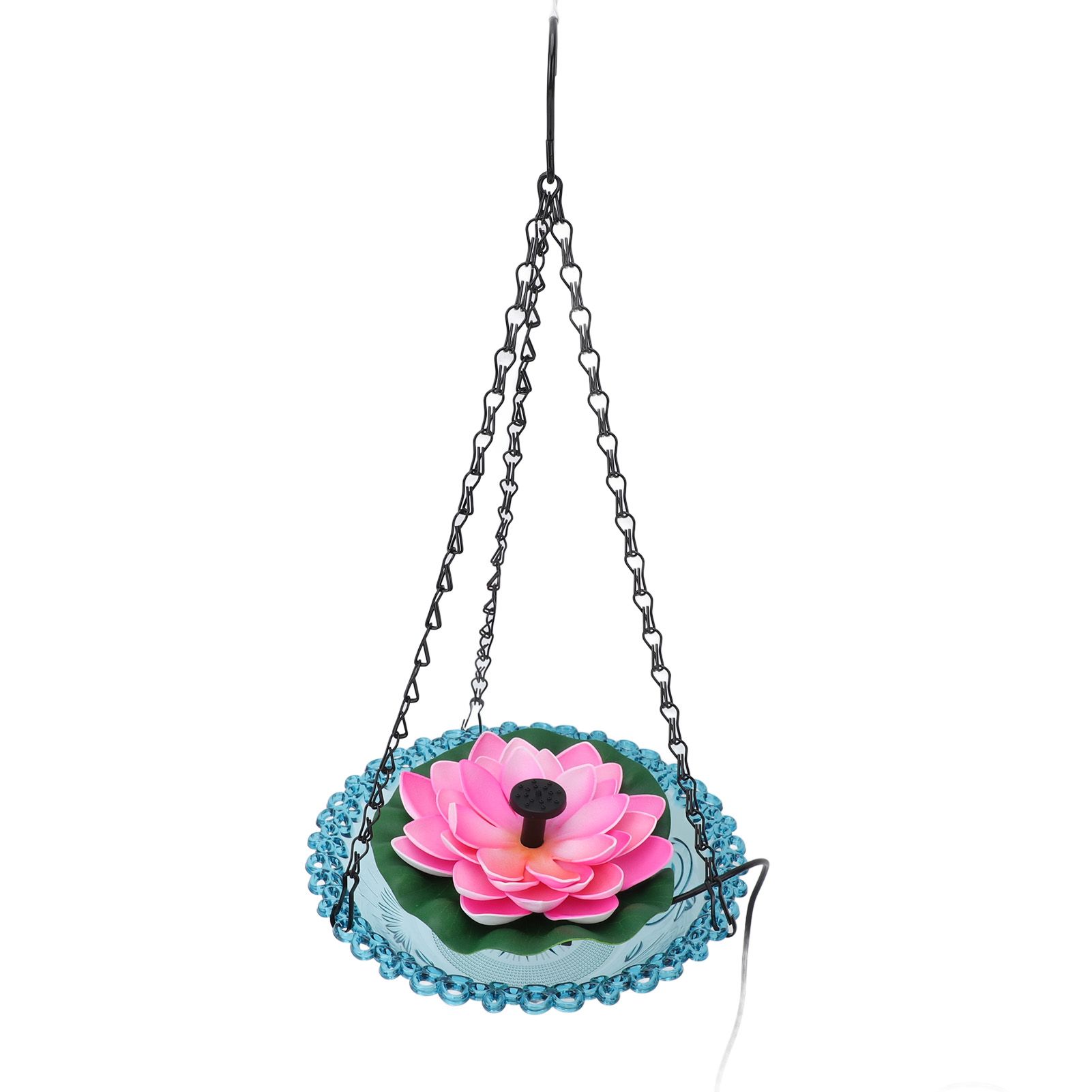 Hanging Bird Bath with Solar Fountain Pump Multi Functional Basin Solar view 12