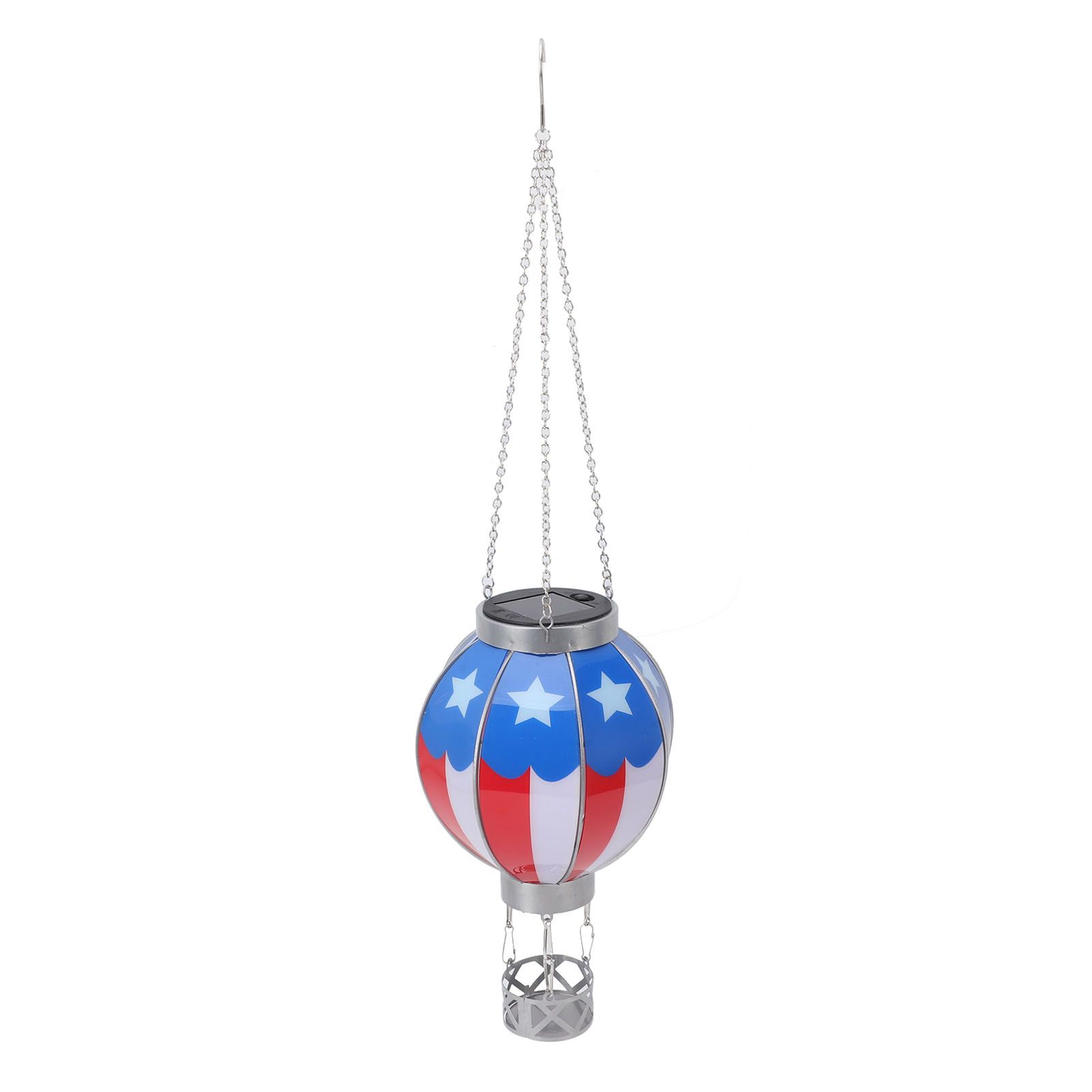 Hot Air Balloon Solar Lantern Automatic Open Iron Patriotic Flag Pattern view 8