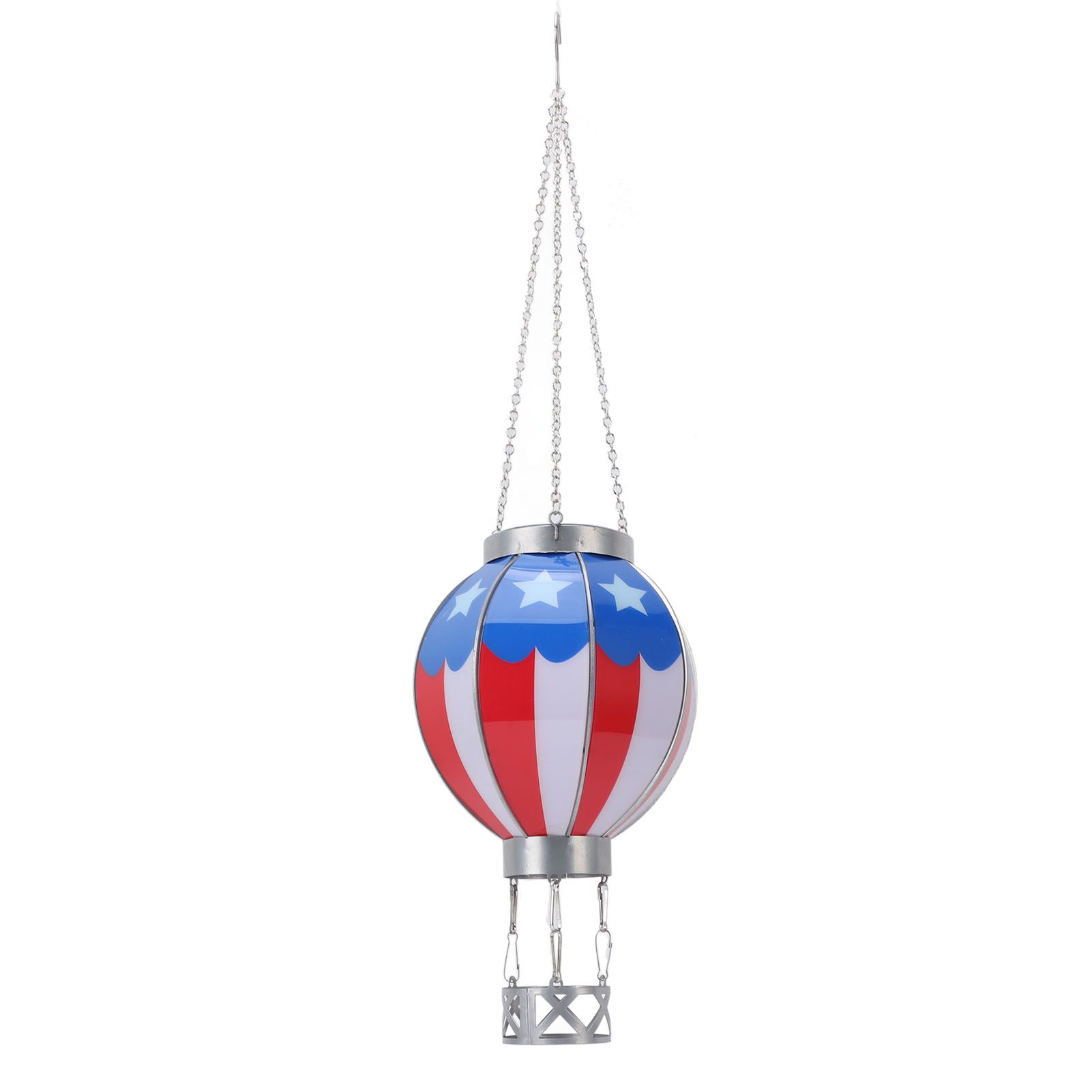 Hot Air Balloon Solar Lantern Automatic Open Iron Patriotic Flag Pattern view 9