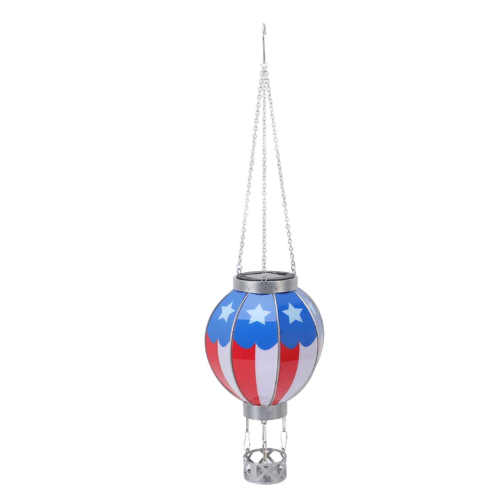 Hot Air Balloon Solar Lantern Automatic Open Iron Patriotic Flag Pattern view 10