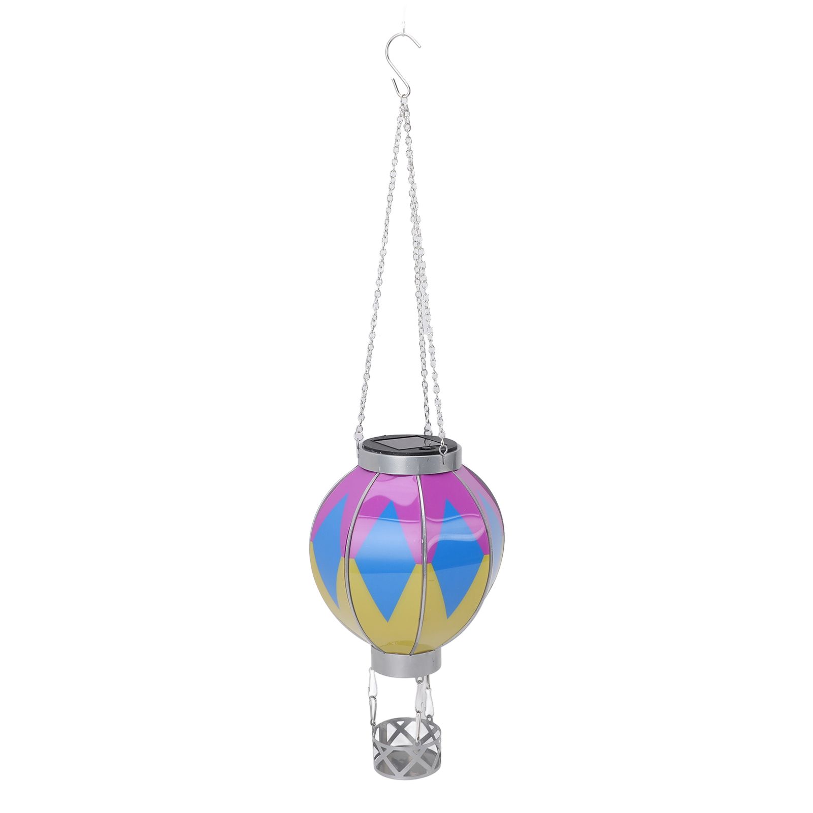 Hot Air Balloon Solar Lantern Iron Portable Hanging Outdoor Decorative Lantern