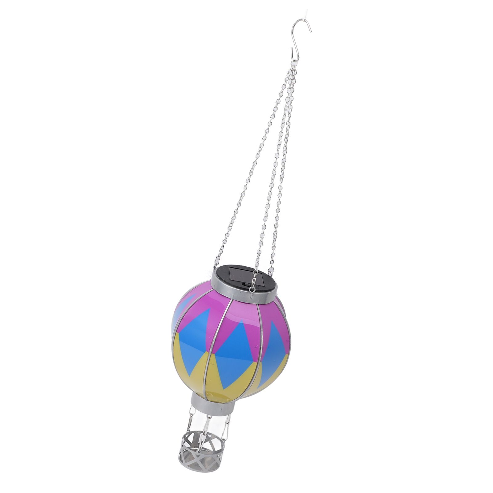 Hot Air Balloon Solar Lantern Iron Portable Hanging Outdoor Decorative Lantern view 4