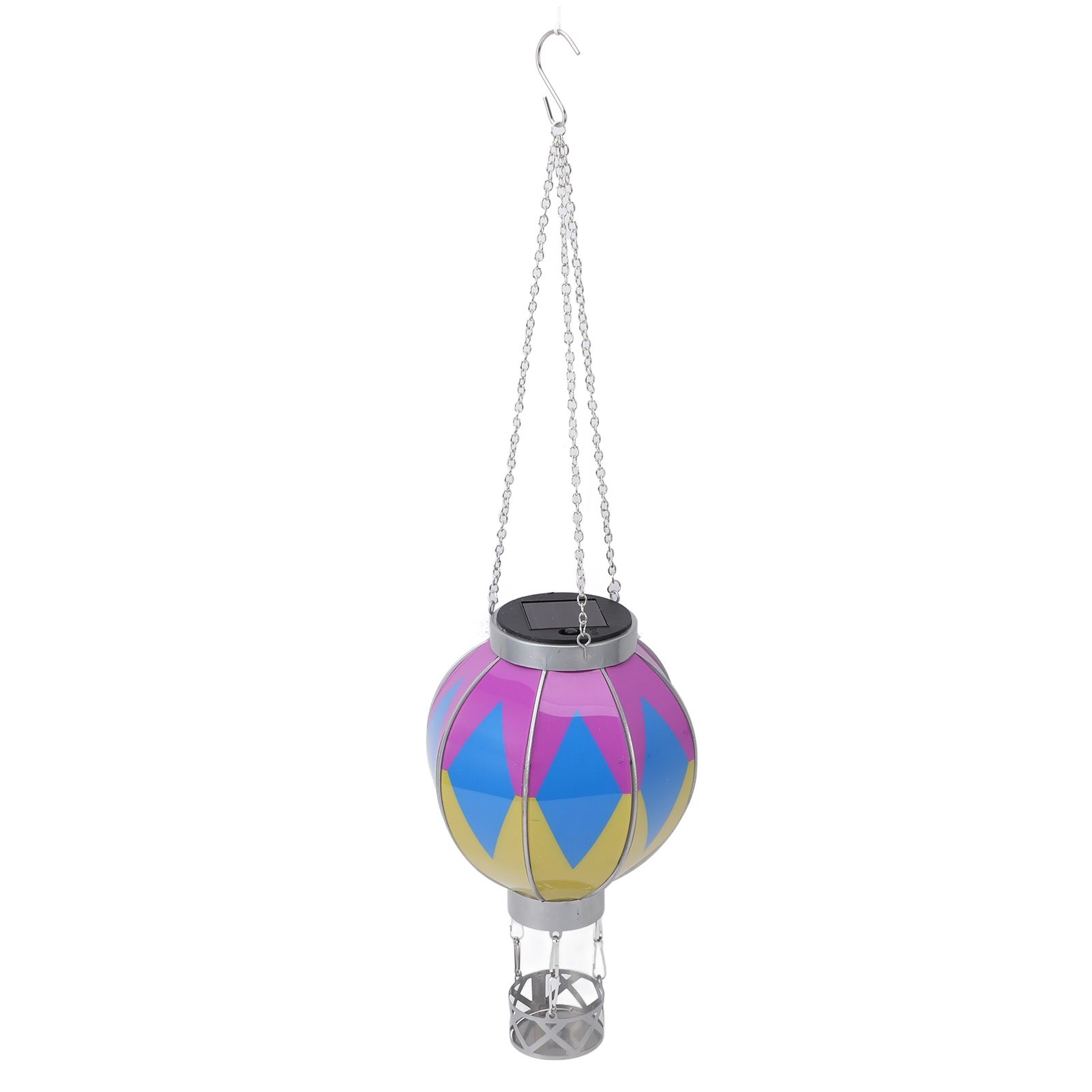 Hot Air Balloon Solar Lantern Iron Portable Hanging Outdoor Decorative Lantern view 6