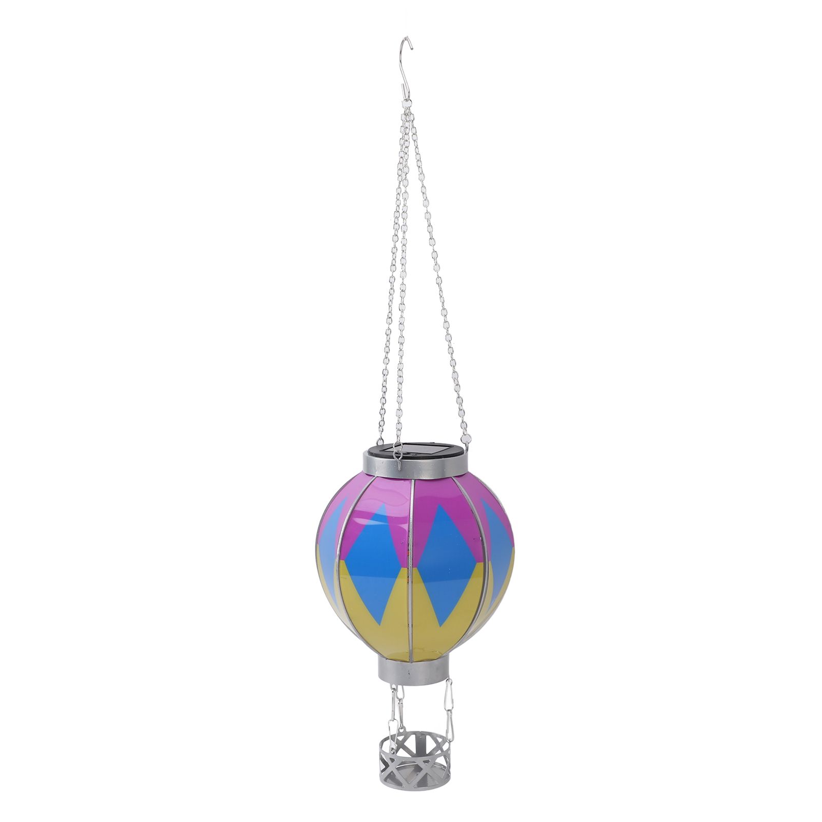 Hot Air Balloon Solar Lantern Iron Portable Hanging Outdoor Decorative Lantern view 10