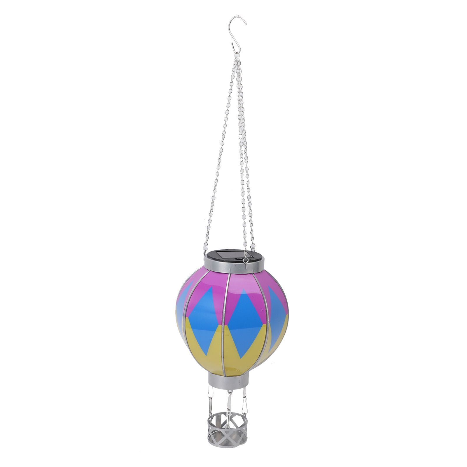 Hot Air Balloon Solar Lantern Iron Portable Hanging Outdoor Decorative Lantern view 11