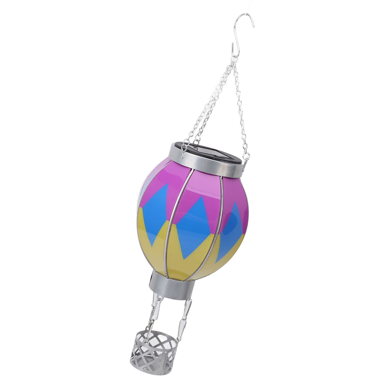 Hot Air Balloon Solar Lantern Iron Portable Hanging Outdoor Decorative Lantern view 4