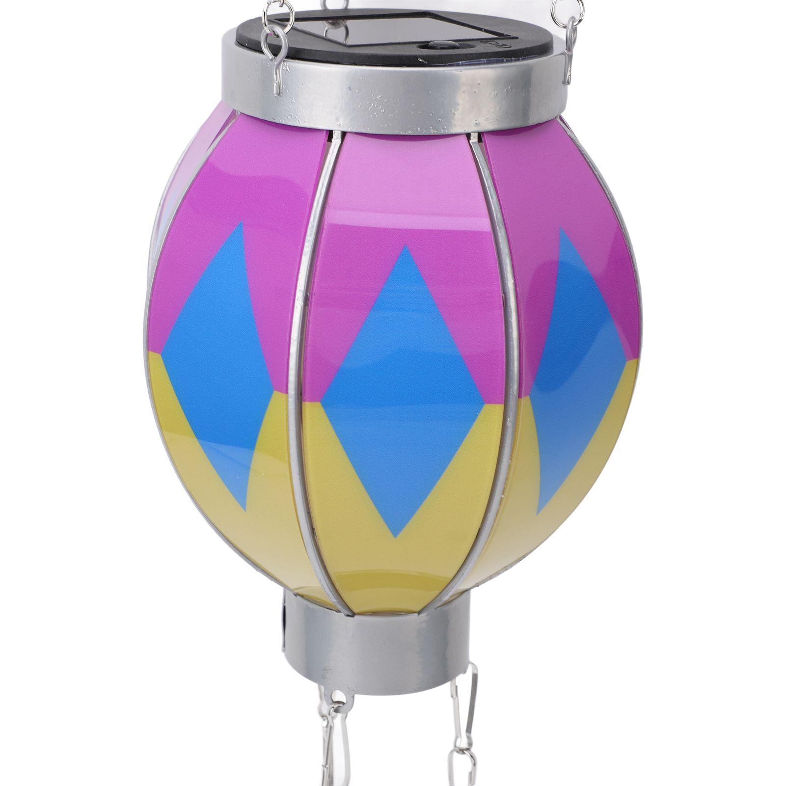 Hot Air Balloon Solar Lantern Iron Portable Hanging Outdoor Decorative Lantern view 5