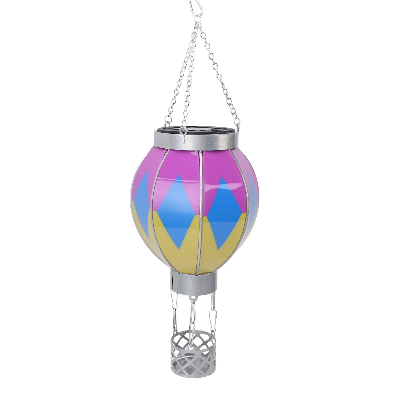 Hot Air Balloon Solar Lantern Iron Portable Hanging Outdoor Decorative Lantern view 6