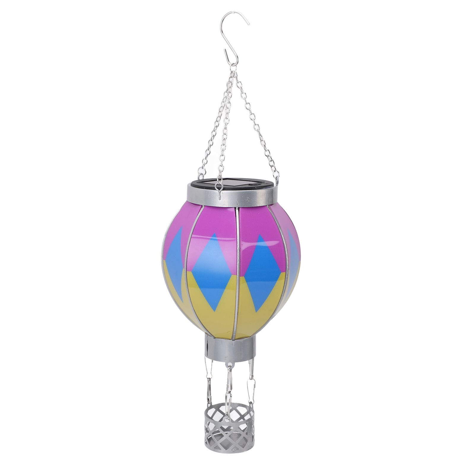 Hot Air Balloon Solar Lantern Iron Portable Hanging Outdoor Decorative Lantern view 8