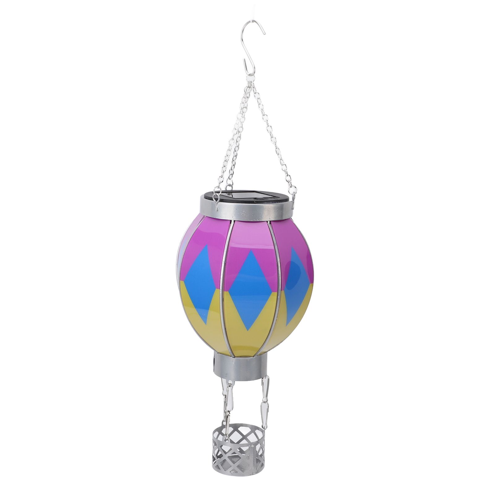 Hot Air Balloon Solar Lantern Iron Portable Hanging Outdoor Decorative Lantern view 10