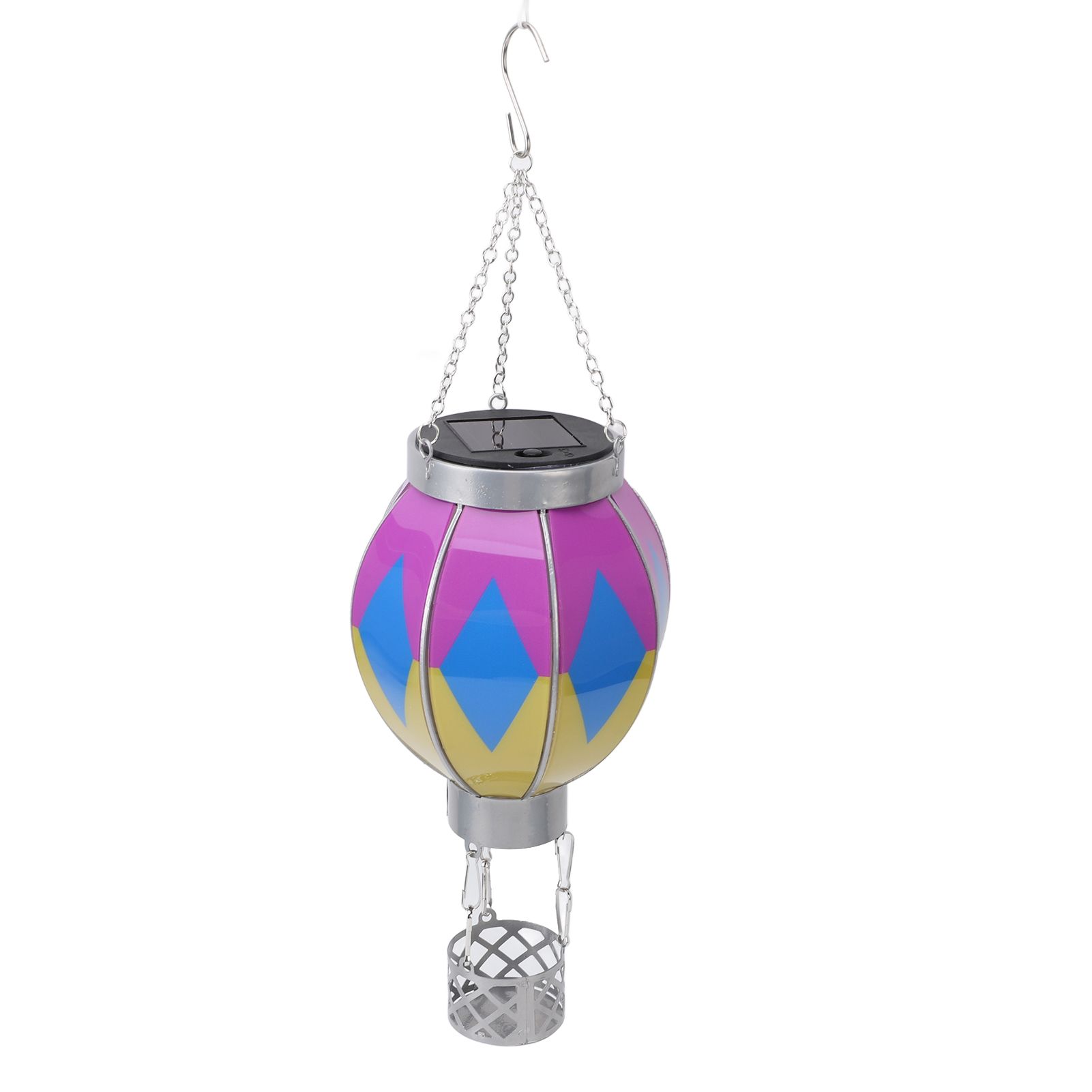 Hot Air Balloon Solar Lantern Iron Portable Hanging Outdoor Decorative Lantern view 11