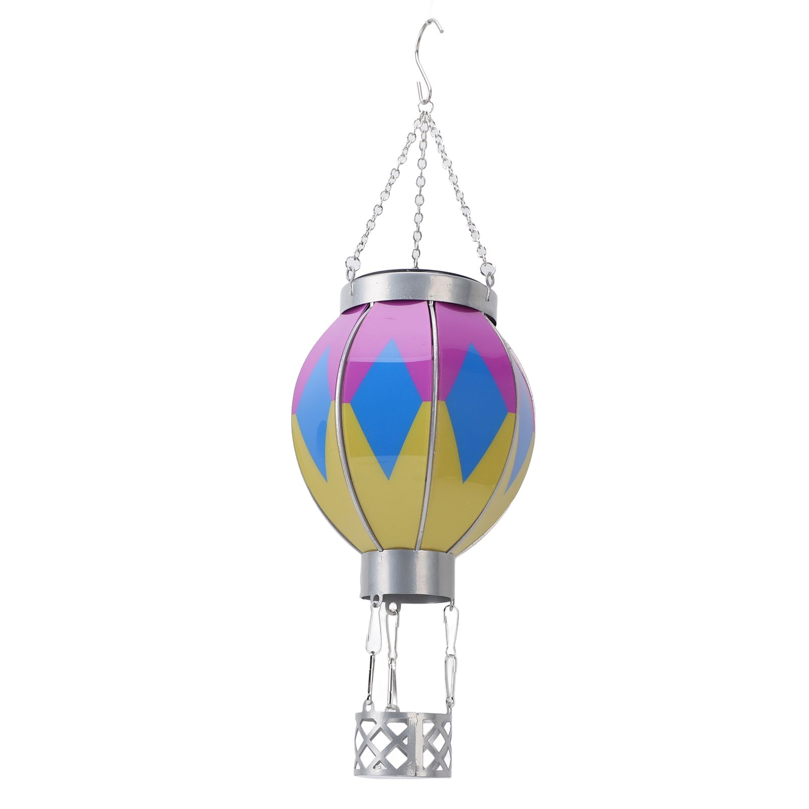 Hot Air Balloon Solar Lantern Iron Portable Hanging Outdoor Decorative Lantern view 12