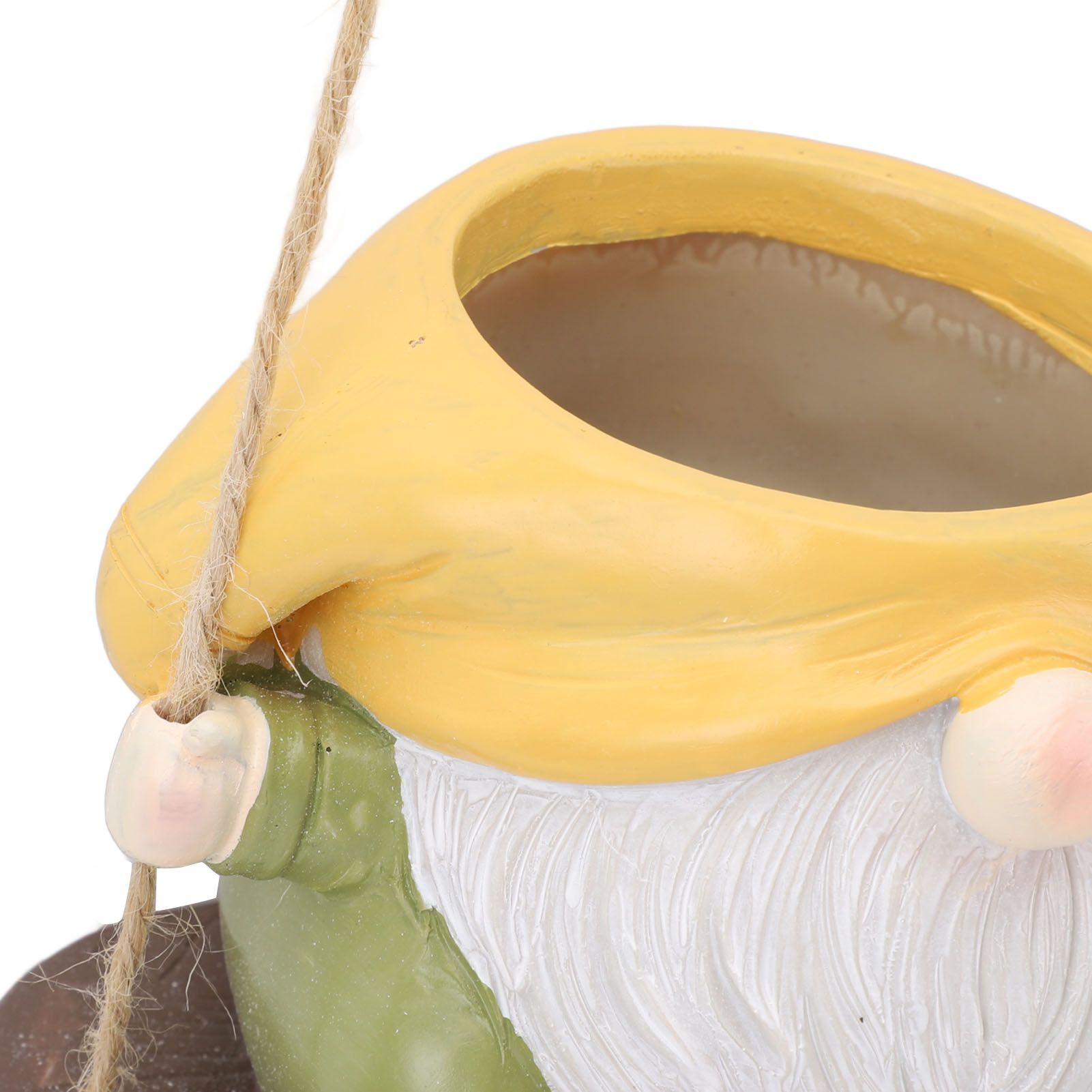 Swing Plant Pot Resin Cute Faceless Gnome Figurine Decorative Hanging Planter view 2