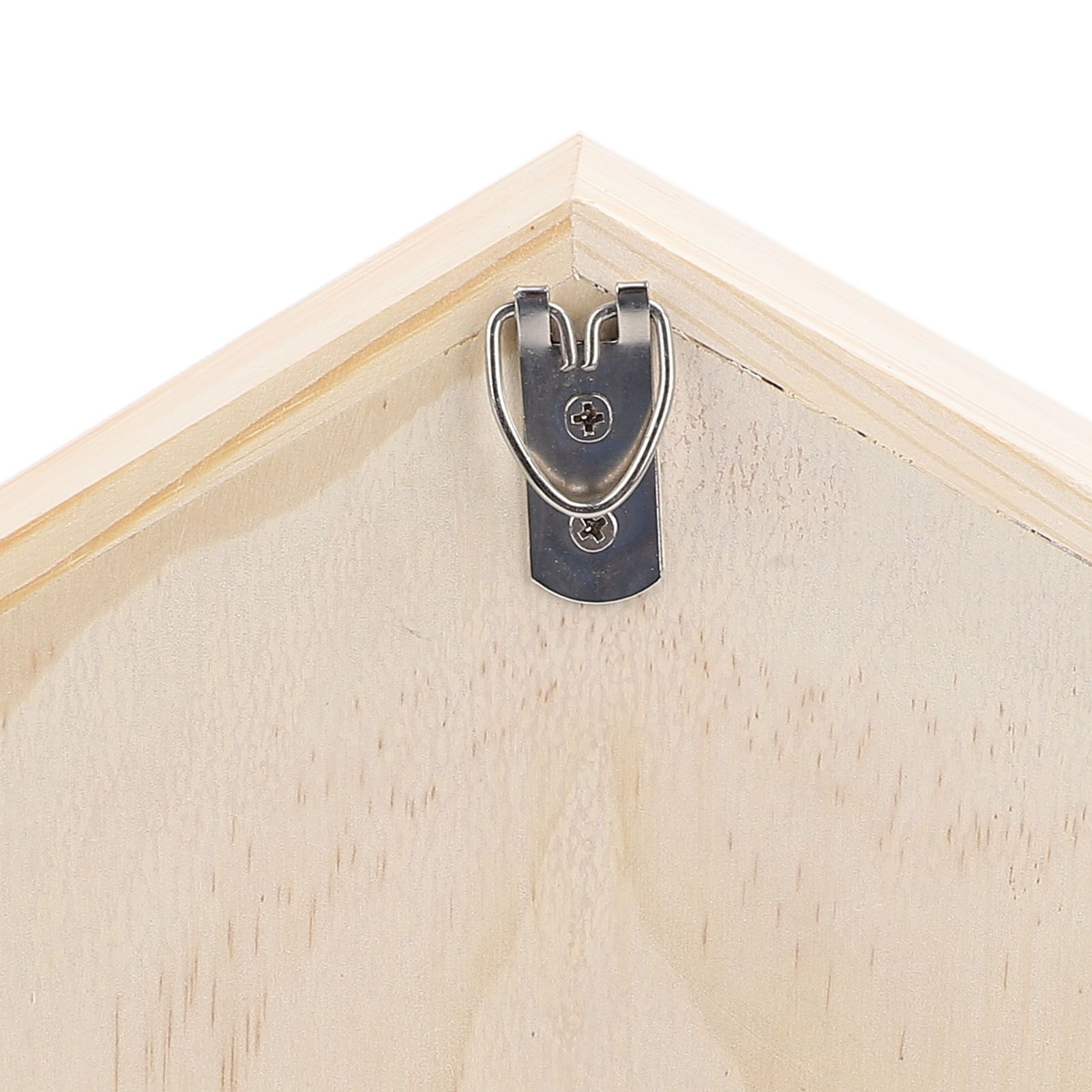 Hexagonal Bee House Wooden Bee Box Home Hotel Attract Peaceful Bee Pollinators view 2
