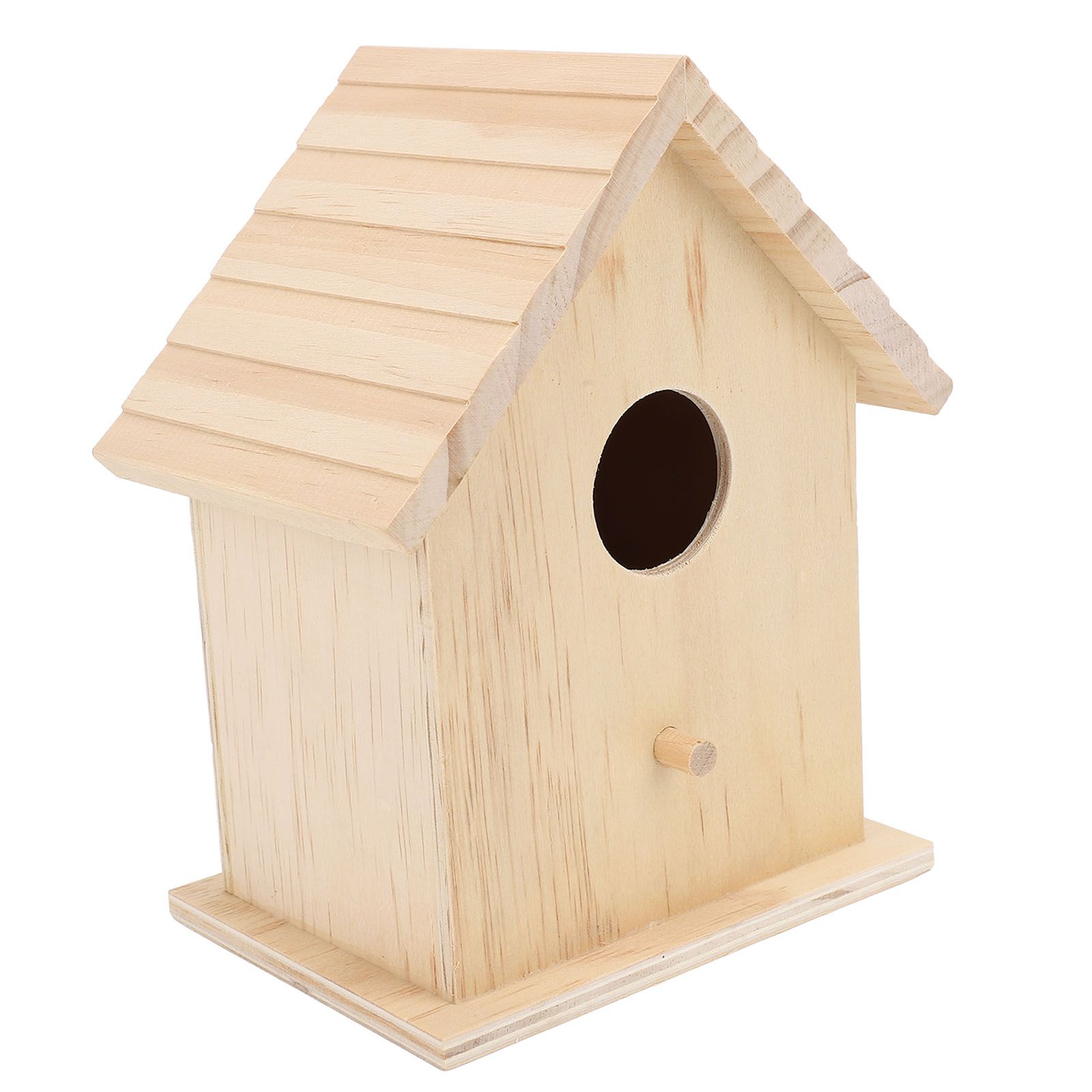 Bird House Paintable Unfinished Wood Bird Breeding Nesting Box for Pet Birds view 3