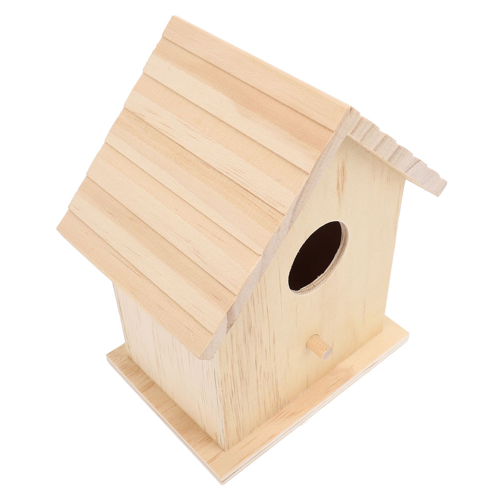 Bird House Paintable Unfinished Wood Bird Breeding Nesting Box for Pet Birds view 4
