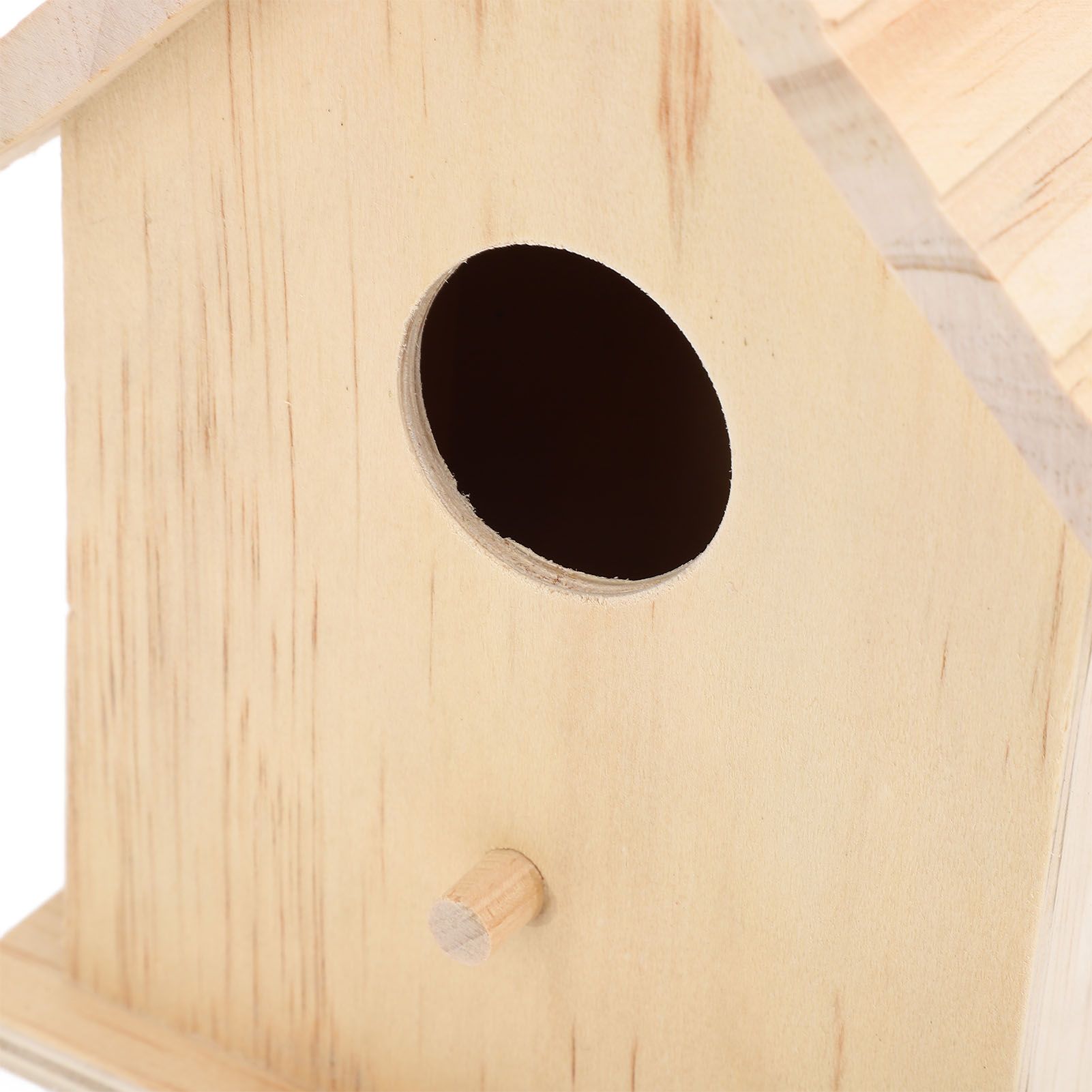 Bird House Paintable Unfinished Wood Bird Breeding Nesting Box for Pet Birds view 7