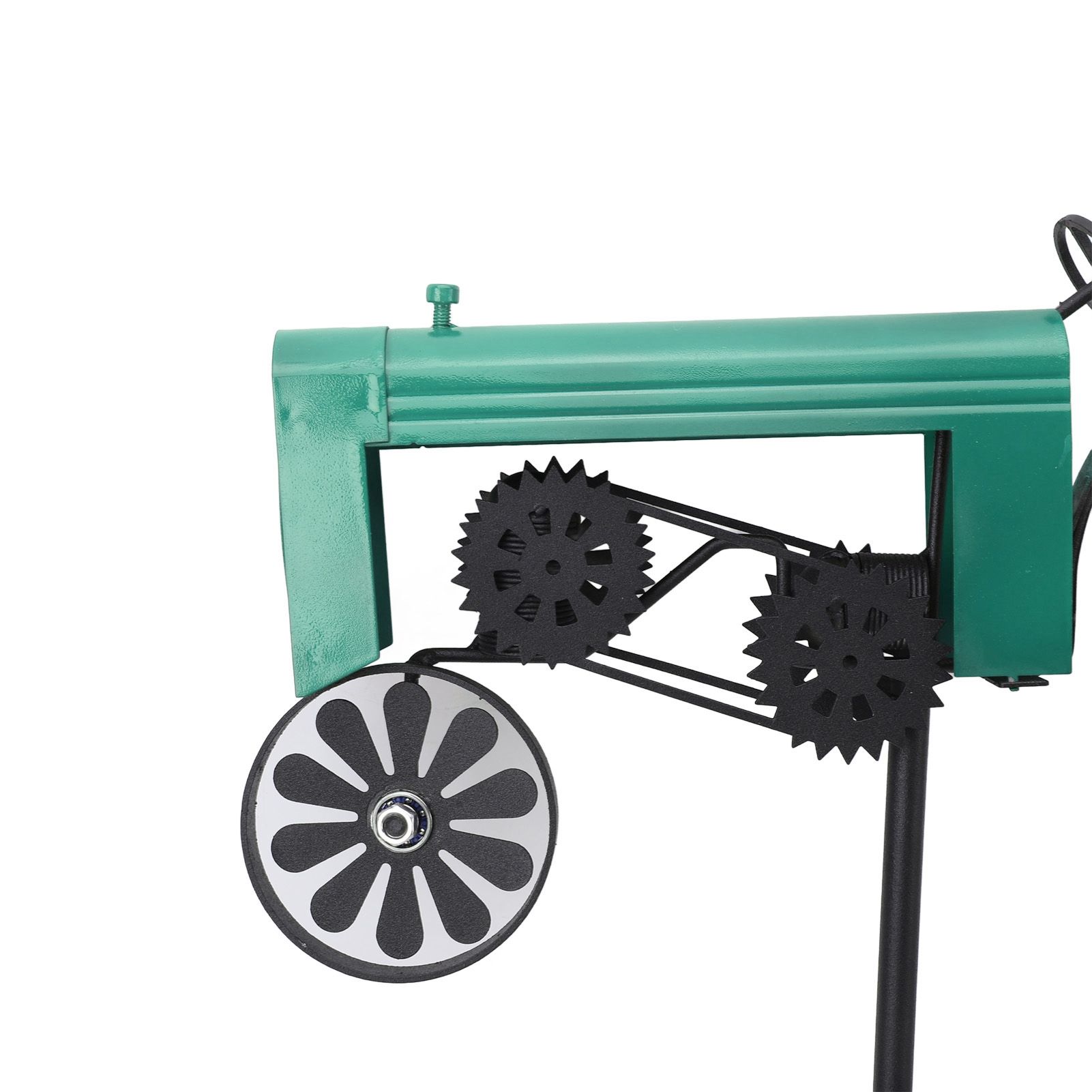 Tractor Wind Spinner Vintage Turning Wheels Metal Outdoor Stake Windmill view 2